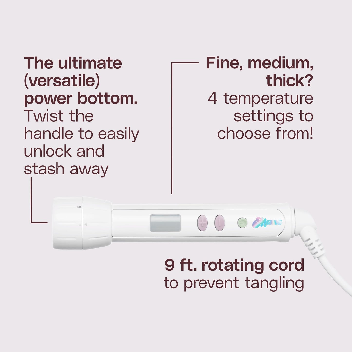 Mane Mane-tain the Waves Hair Kit - 1.25" Waver Styling Attachment + Power Bottom Base for Hair Styling Attachments (2 Count)
