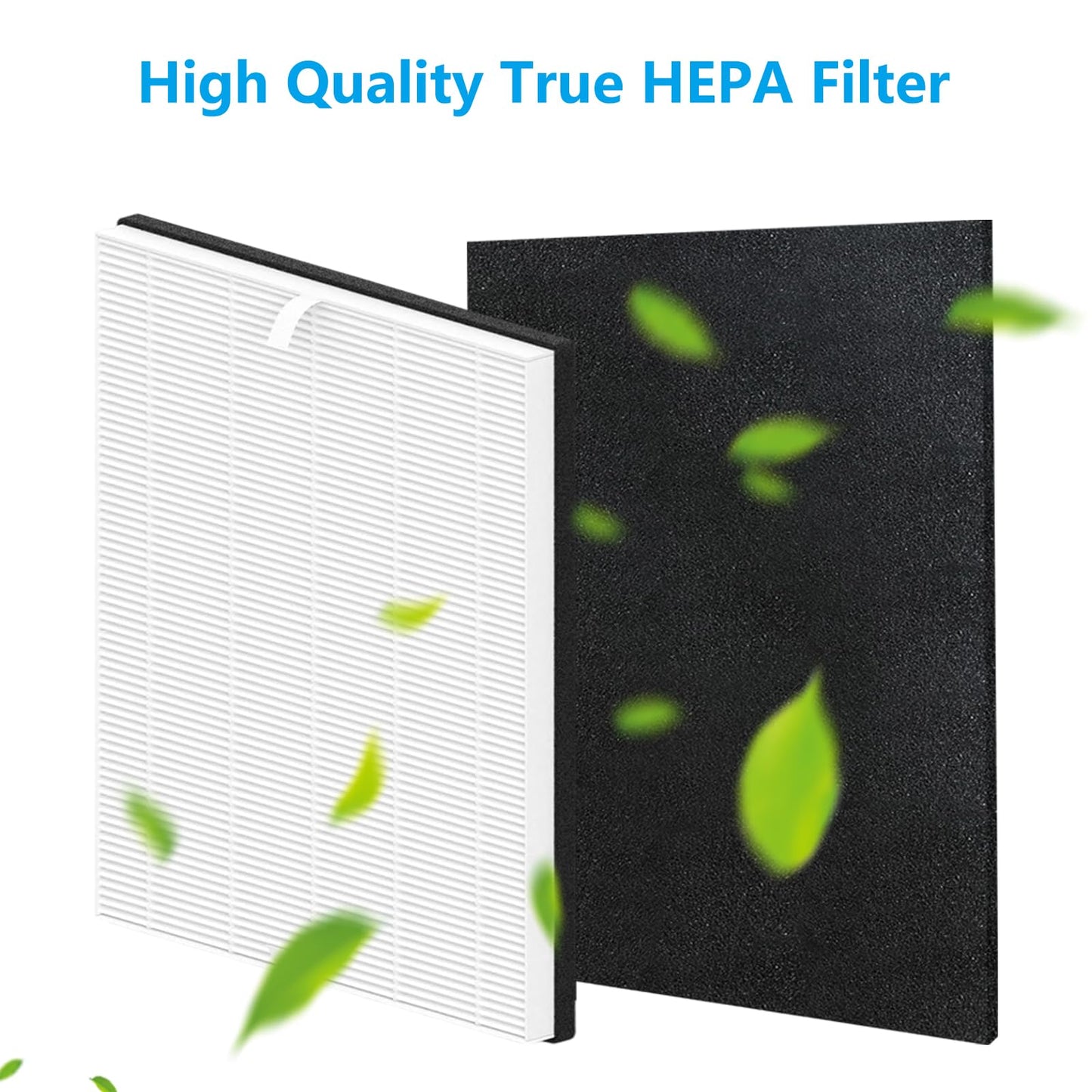 MD1-0043 Replacement Filter Compatible with Sharper Image PURIFY 3 Air Purifier Pre-Filter HEPA & Activated Carbon Filter for Bedroom Home Large Room, 2 Pack
