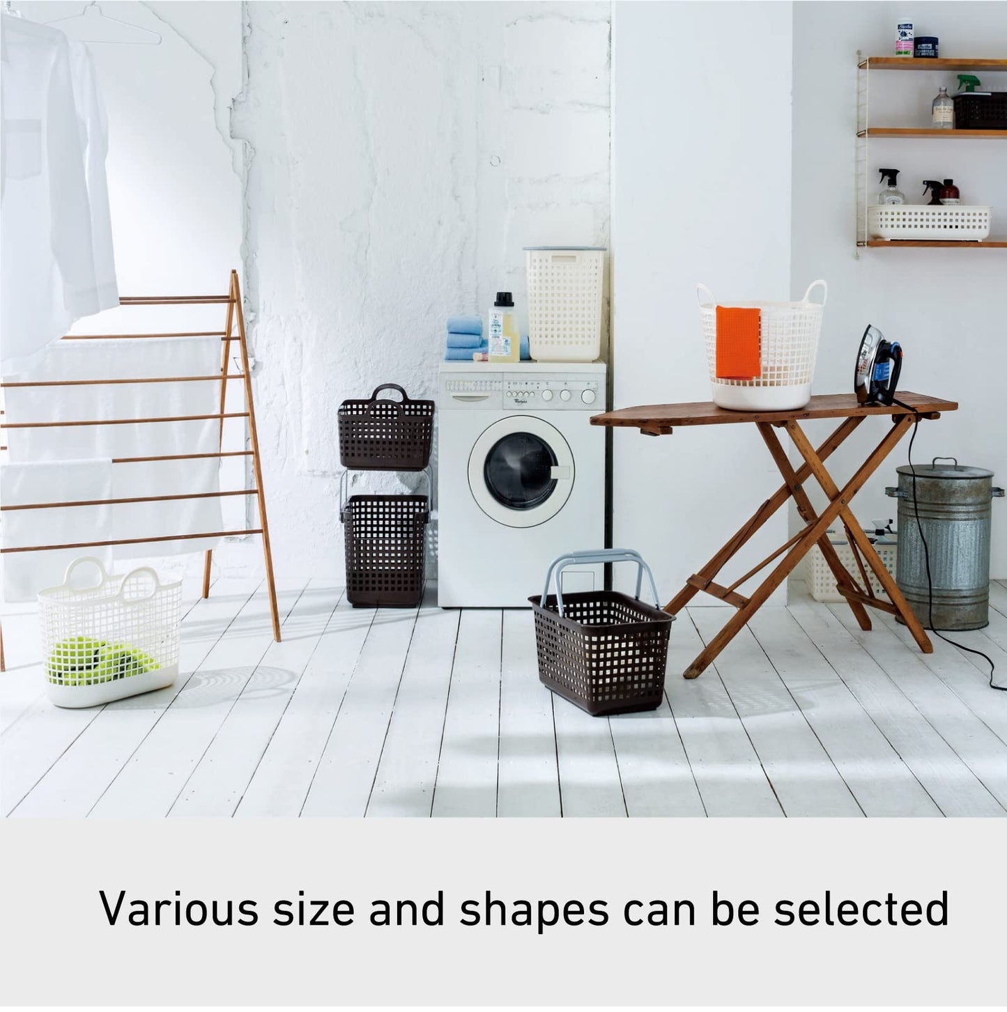 Like-it │SCB-5 │Daily use inside or outside. Movable handles make it easy to carry around. | Portable large basket for kitchen, laundry and kids room. | 18.7 x 12.2 x 15.47" | Mint blue | 10.57 gal