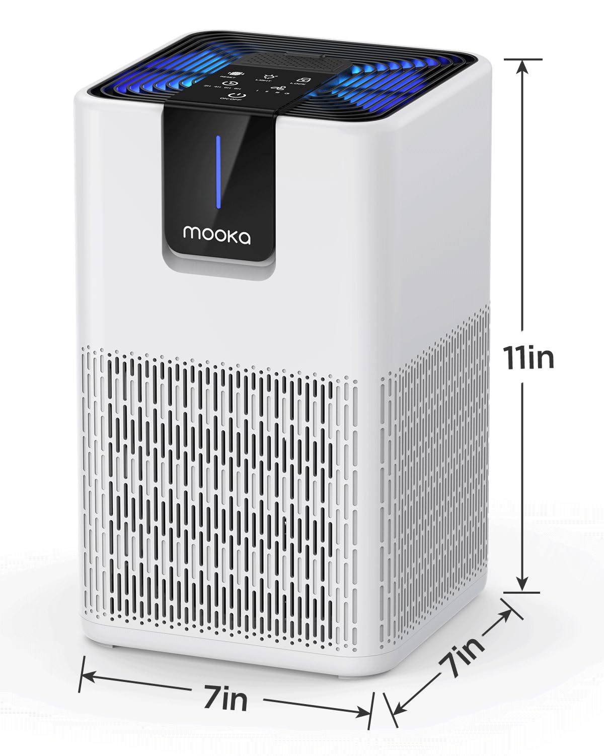 Air Purifiers for Home Large Room 1250 Ft²,MOOKA H13 HEPA Air Purifier for Pets Dust Odor Smoke,Aromatherapy Function,Air Cleaner with 15dB Quiet Sleep Mode for Bedroom Office Living Room,M05,White
