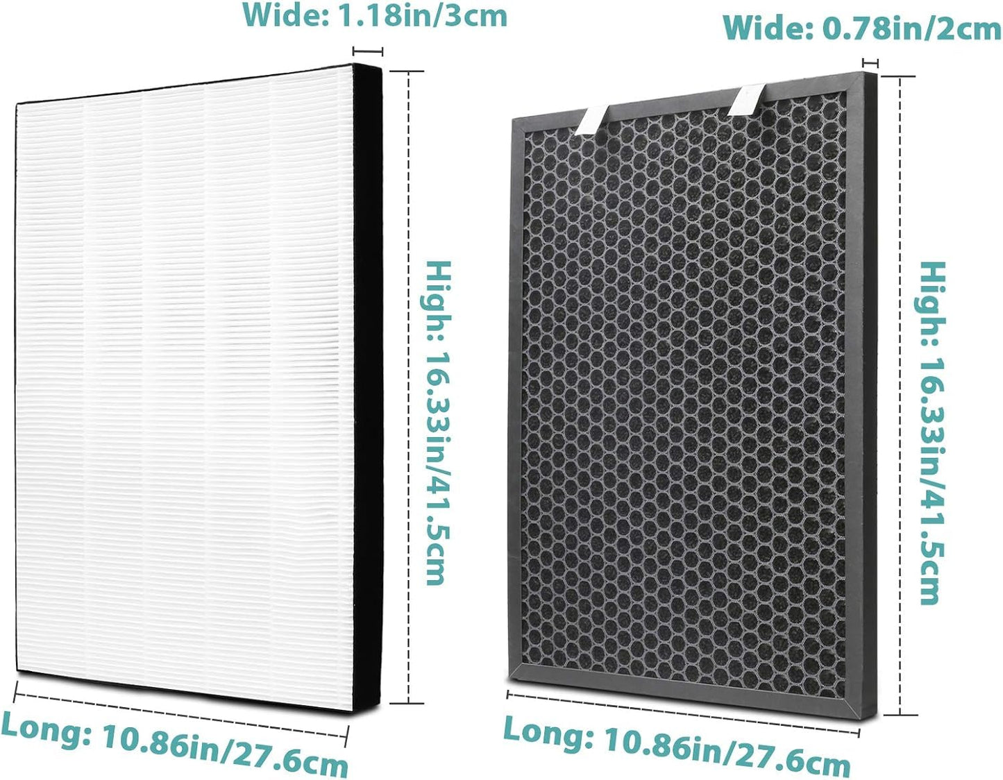 Air220 Air320 Replacement 2678 HEPA Filter and 2677 Activated Carbon Filter for BISSELL Air 220 and Air 320 Air Puri-fier, HEPA Filter, Activated Carbon Filter, Pre Filter, 2 Pack