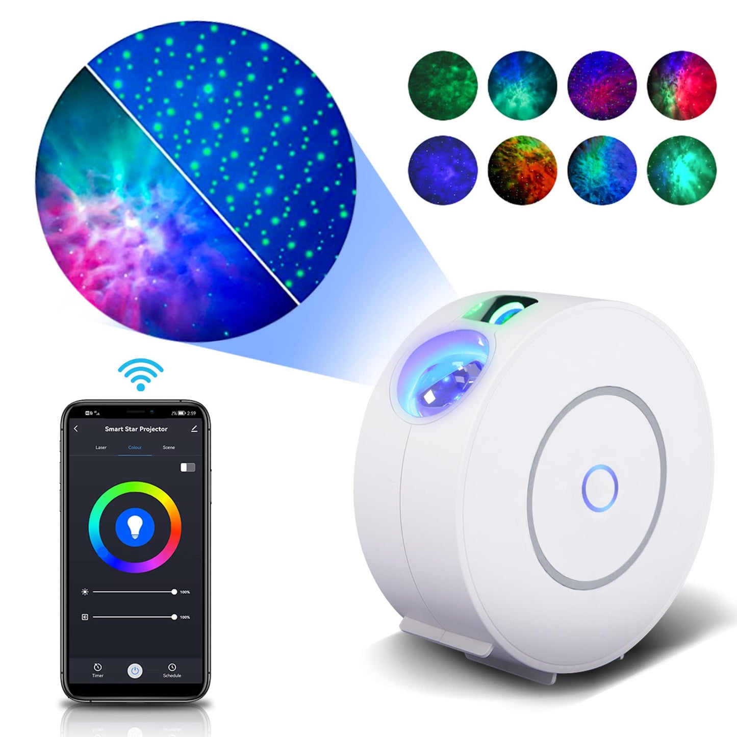 Galaxy Projector for Bedroom,Star Projector Galaxy Light,Northern Lights Projector,Ceiling Starlight Projector,Nebula Lamp,Smart APP&Voice Control,Aurora LED Night Light for Valentines Day Gifts