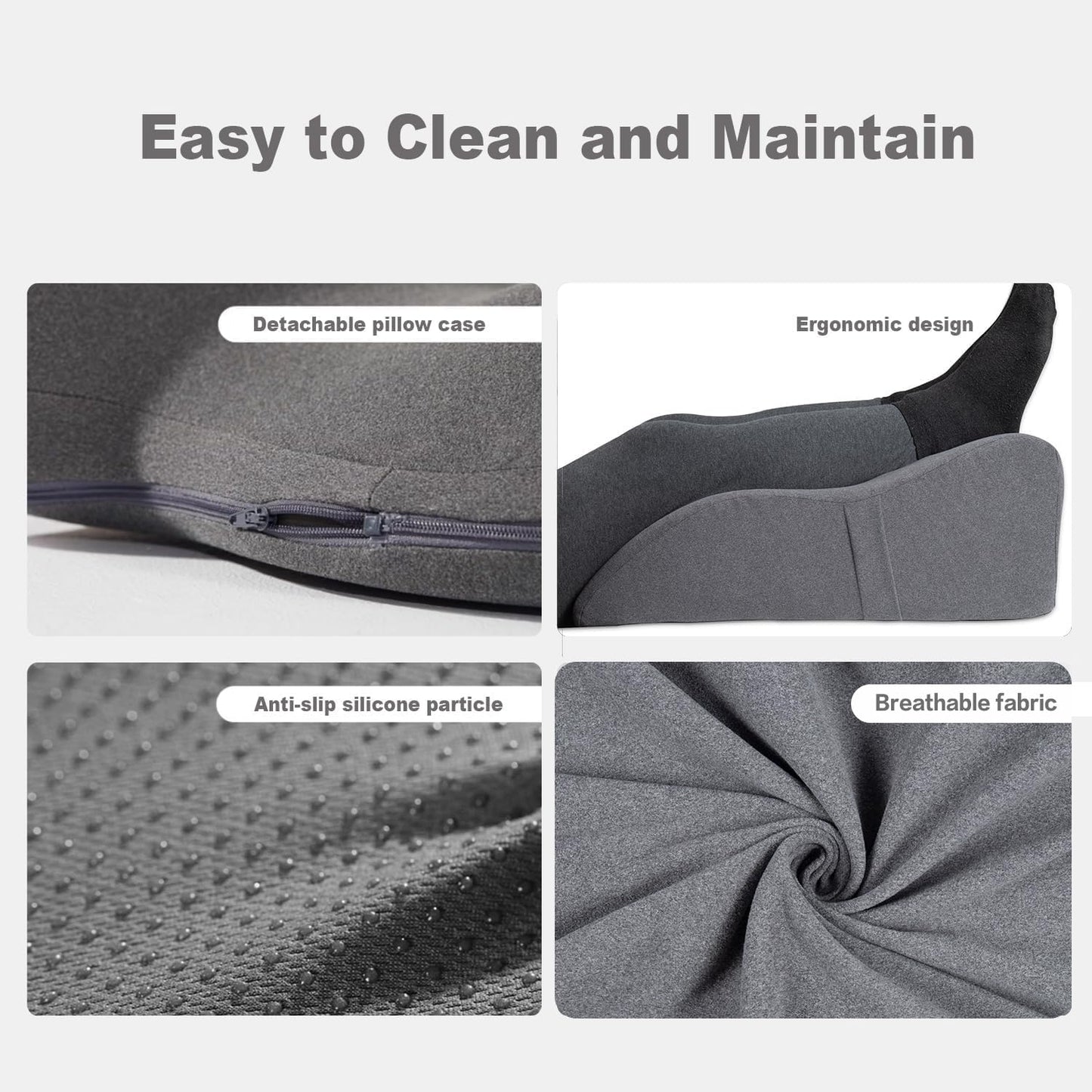 itcozy Leg Elevation Pillow with Soft Memory Foam, Wedge Pillow for Reading, Rest, Surgery, Relieves Back, Swelling, Hip, Knee Pain and Improves Blood Circulation