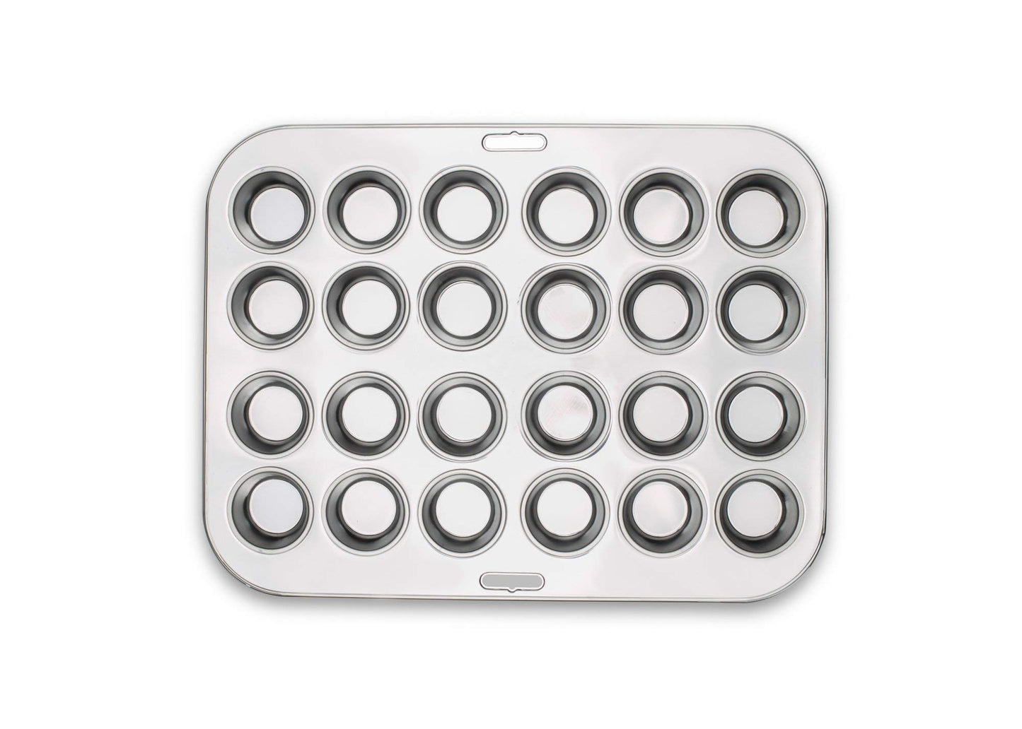 Fox Run Mini Muffin and Cupcake Pan, 24 Mini Cups, Stainless Steel Baking Pan, 10.5 x 13.75 x 1.5 inches