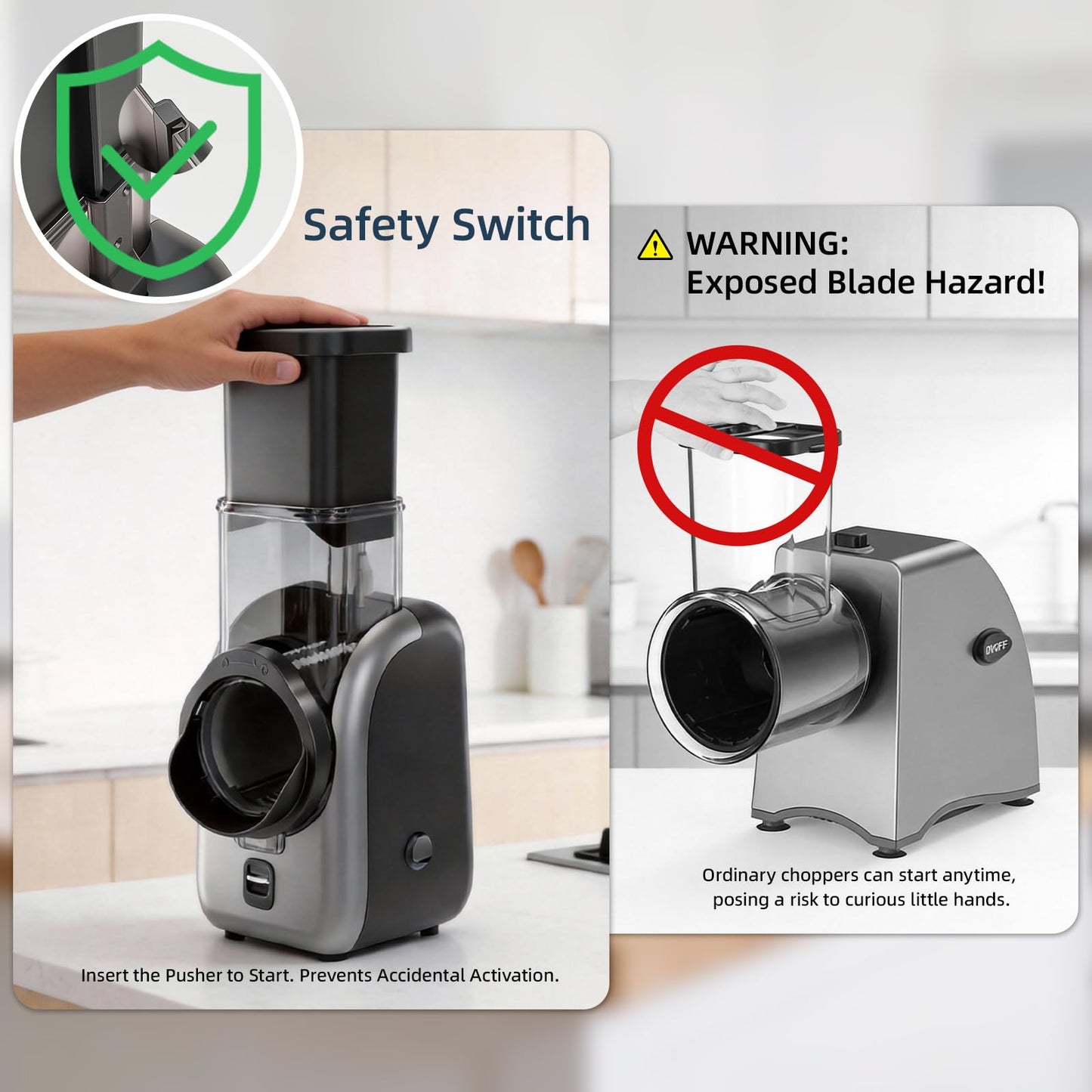 Electric Cheese Grater, Rotary Vegetable Slicer with 4 Interchangeable Drum Blades, Multifunctional Cheese Chopper Shredder for Kitchen Potato Veggie Salad Fruit etc
