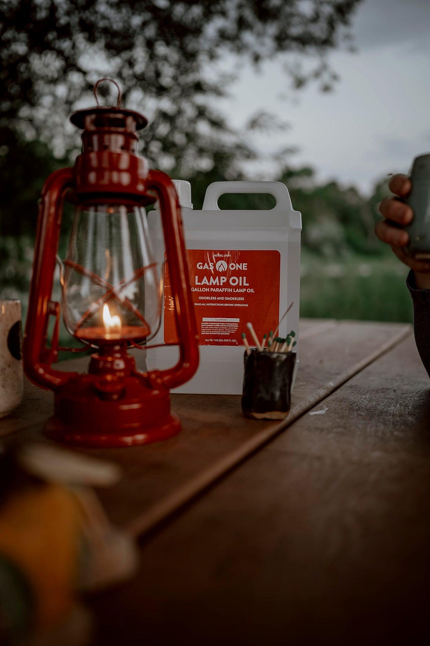 GasOne Liquid Paraffin Lamp Oil – 1 Gallon (128oz) Clear – Odorless, Smokeless Indoor Outdoor Fuel for Lanterns, Lamps, and Torches – Safe Packaging