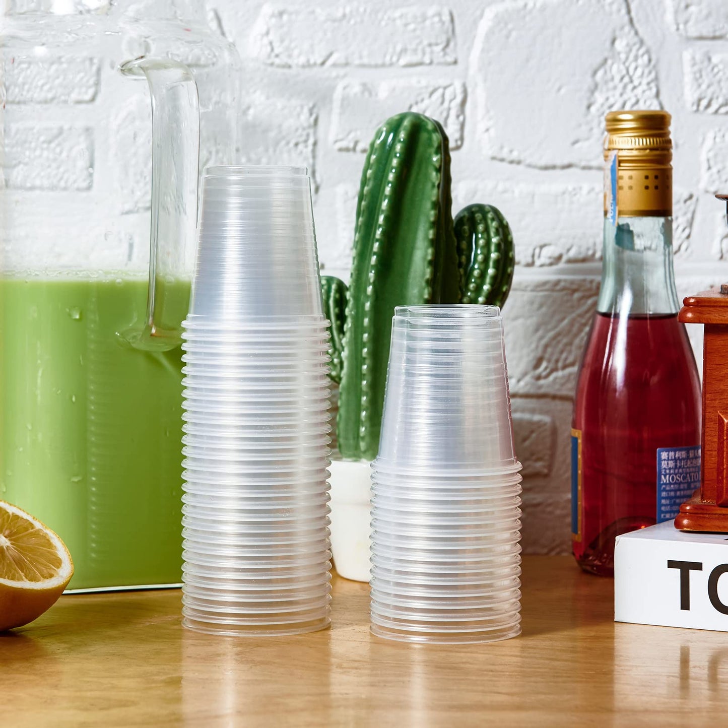 1000 Pack 3oz Disposable Plastic Cups,Disposable Mouthwash Cups,3 Ounce Small Clear Tumblers Ideal for Whiskey,Drinking Tasting, Food Sample