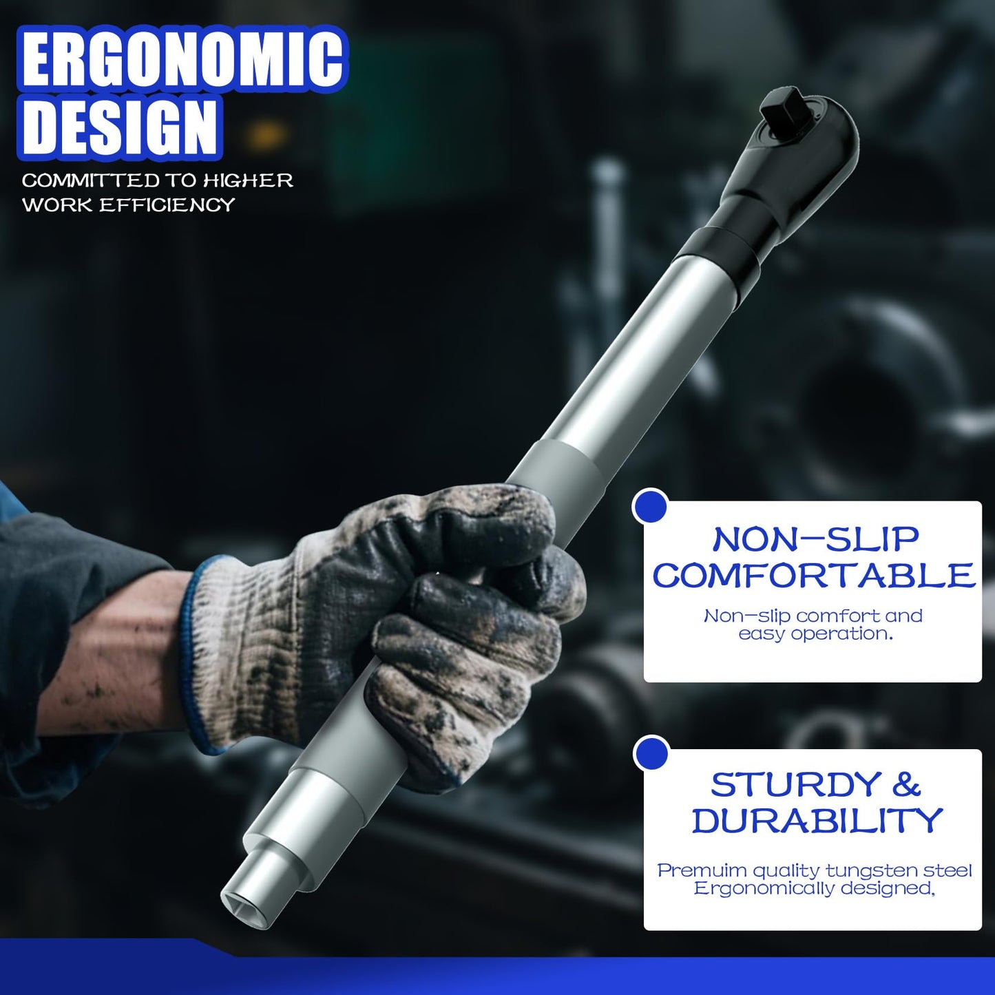 1/2" Offset Extension Wrench Impact for Electric Drill with 3/8" & 1/4" Adapters set, Impact Ratchet Extender for Tight Spaces