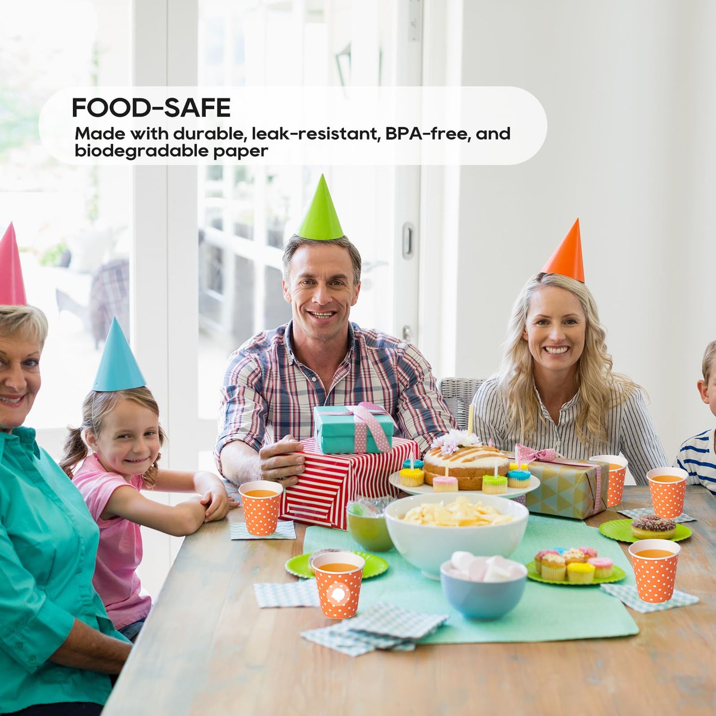 1000 Pack 5oz Paper Cups, Multicolor Paper Disposable Cups, Small Mouthwash Cups, Cold Beverage Drinking Cup for Party, Travel and Event (Dots)