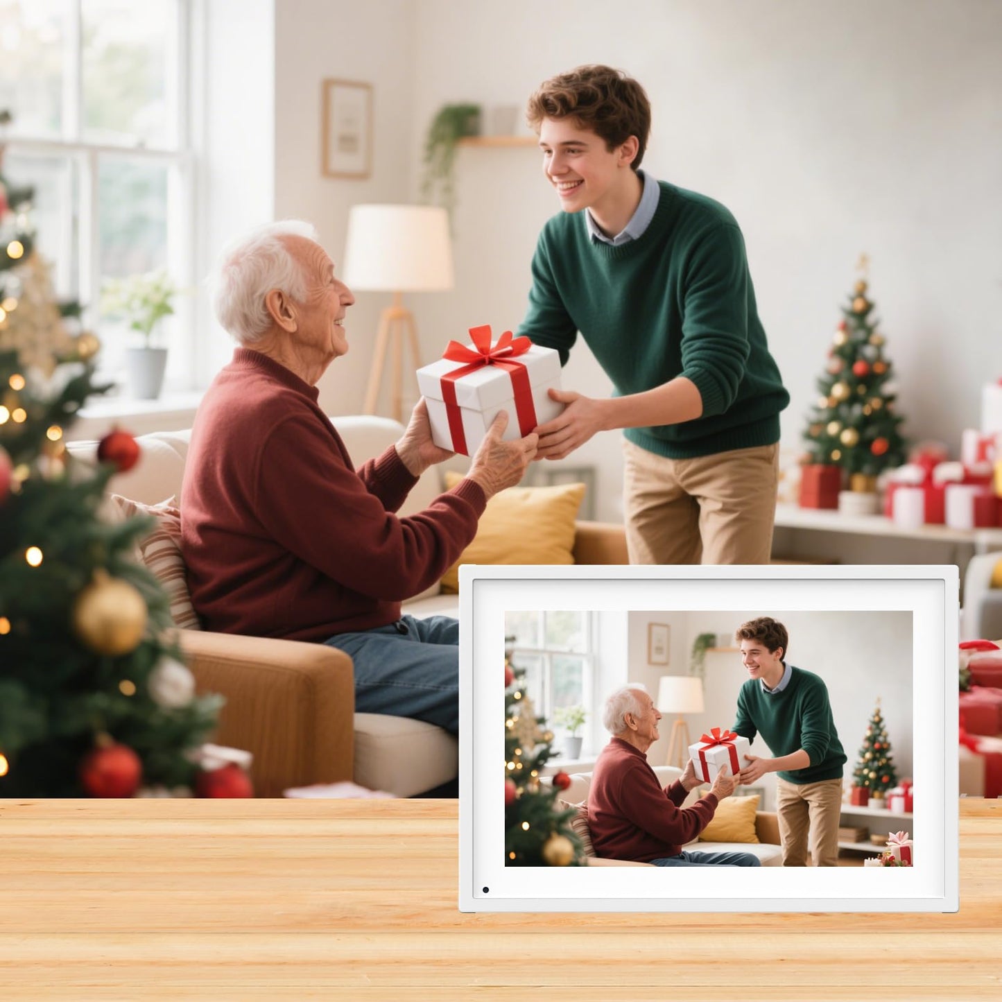 10.1 Inch Smart Digital Calendar Planner & Chore Chart, IPS HD Touchscreen Interactive Display for Family Schedules, Streamline Household Organization - Built-in Digital Picture Frames Function