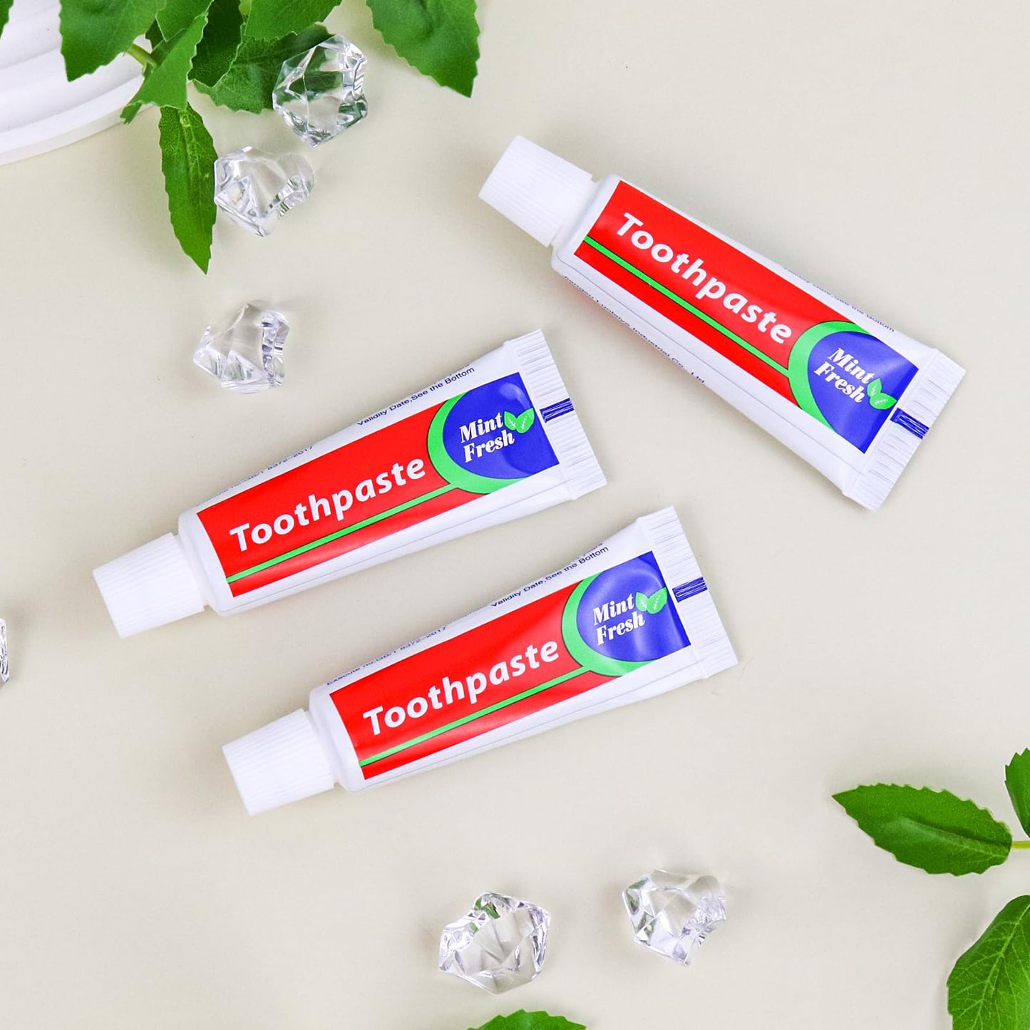 100 pcs Travel Size Toothpaste Bulk, 0.88oz/25 Grams Small Toothpaste Travel Size Bulk 4x1.4 inches Mint Mini Disposable Toothpastes for Hotel,Guests,Homeless,Charity