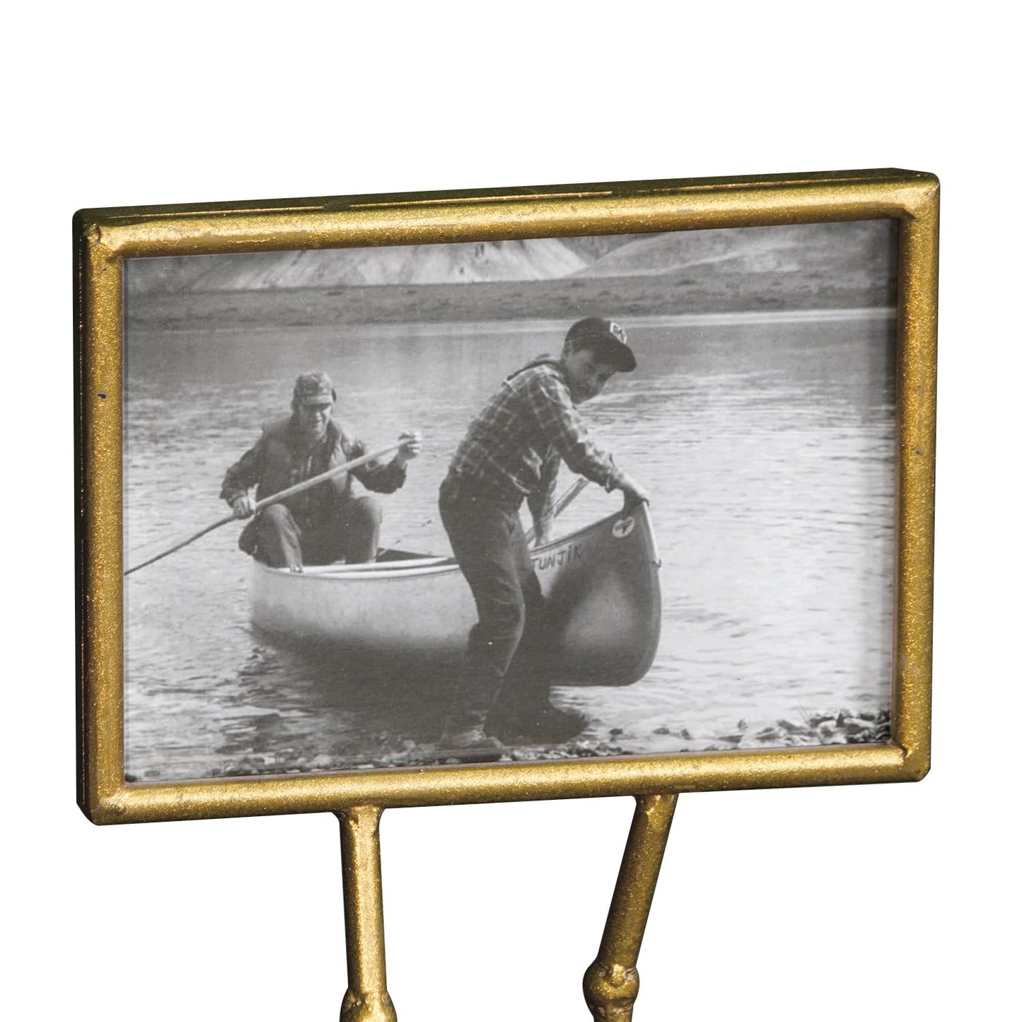 NIKKY HOME Flamingo Duck Paw Gold Picture Frame 5x7 with High Definition Glass for Table Top Desktop Display, Hawaiian Tropical Theme Elegant Gift Photo Frames for Family Friend Kid