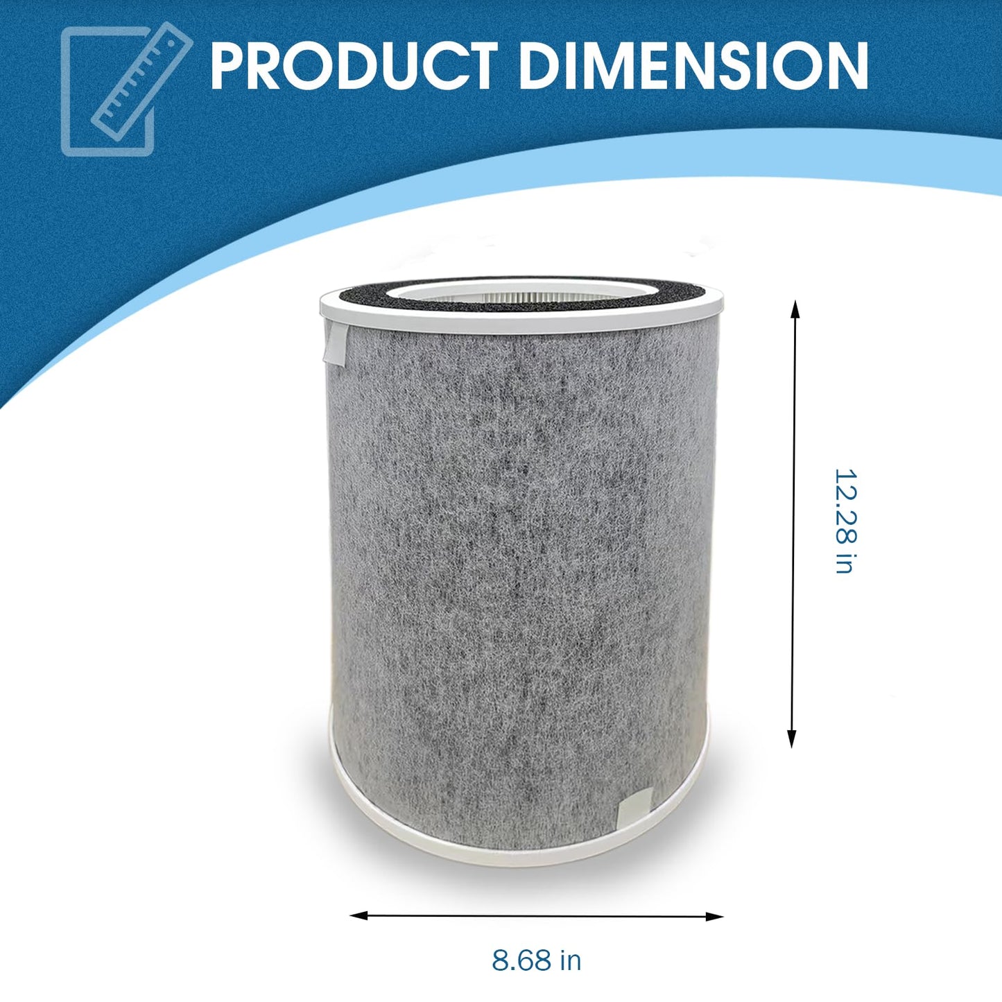 Air Purifier Filter Replacement for Shark: Clean Sense iq for HP201 HP202 - Air Purifier Max Filter with HP200 HP301 HP302 HC500 HC501 UA205 AP1000 True HEPA