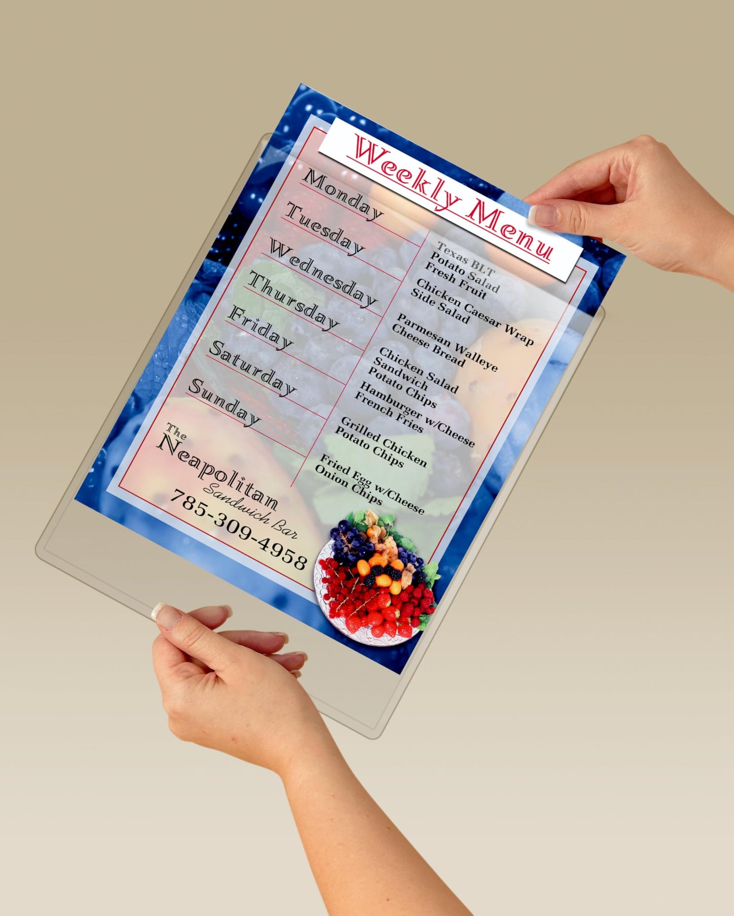 Display Pocket, Removable Interlocking Fasteners, Plastic, 8-1/2 x 11, Clear, Sold as 1 Each, 6PACK , Total 6 Each