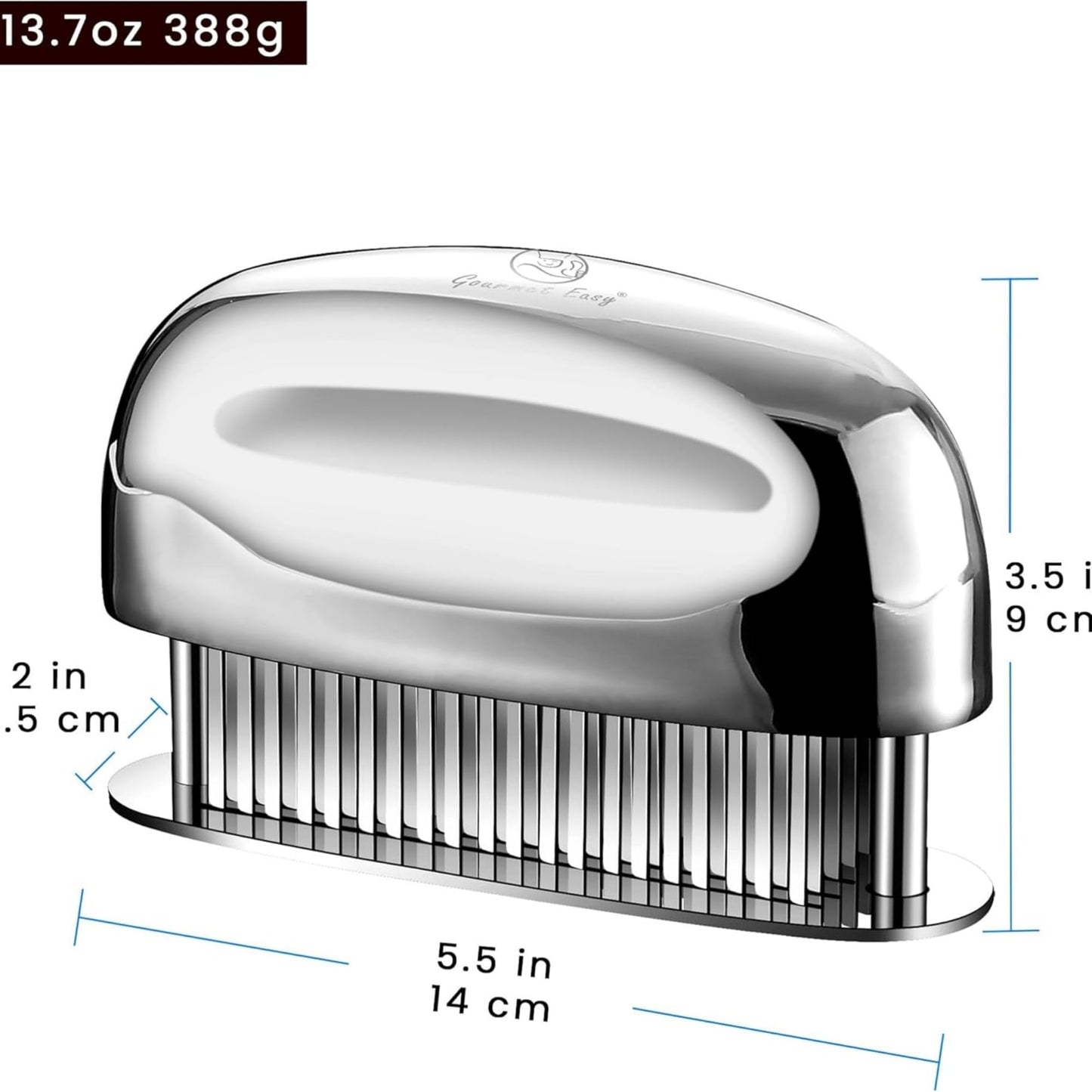 Meat Tenderizer Tool - Hand Held Blade Tenderizer for Meat - Ultra Sharp Needle Blades 100% Stainless Steel - Heavy Duty Kitchen Gadgets - Cooking Gadgets for Tenderizing Chicken, Steak, Veal, BBQ