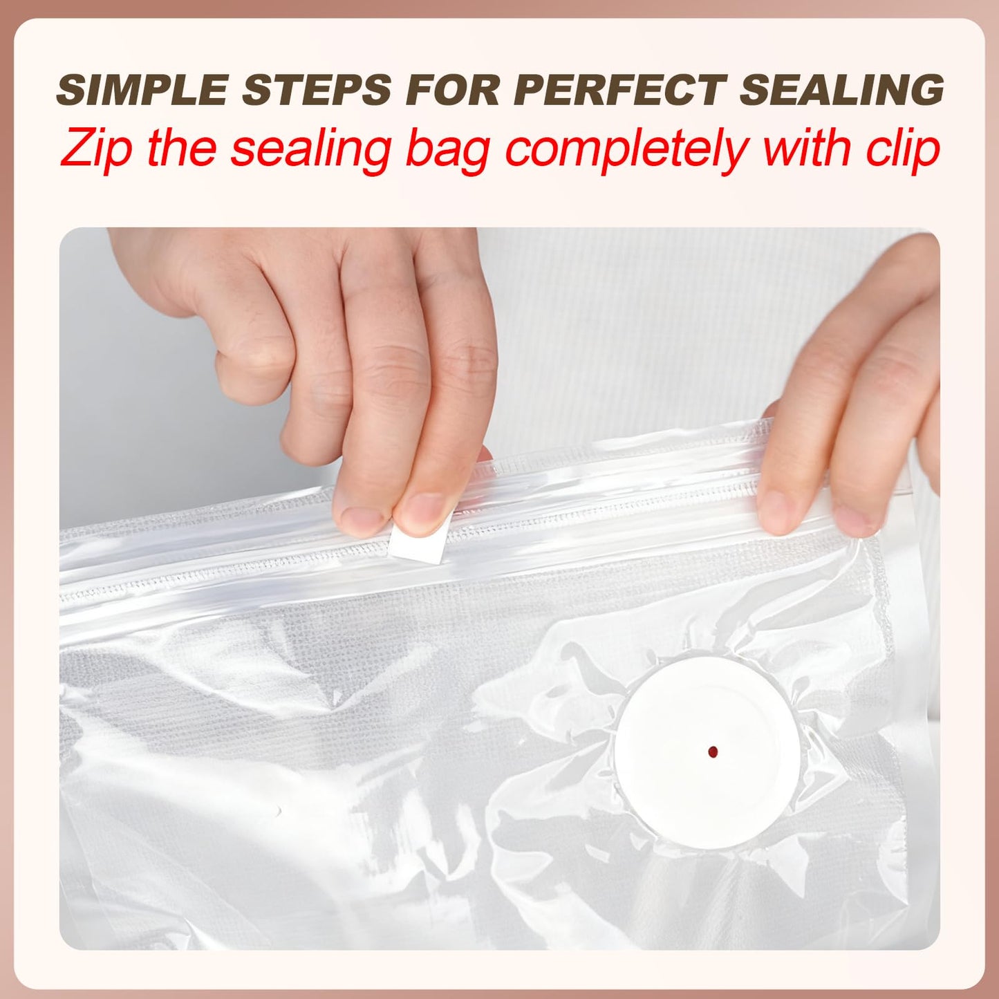 Reusable Vacuum Sealer Bags for Food: 20Pcs (10.24 * 11.02in) BPA-Free Vacuum Seal Bags & 5 Seal Clips, Plastic Clear Freezer Safe Vacuum Food Storage Bags, Microwaveable Zipper Bags for Kitchen