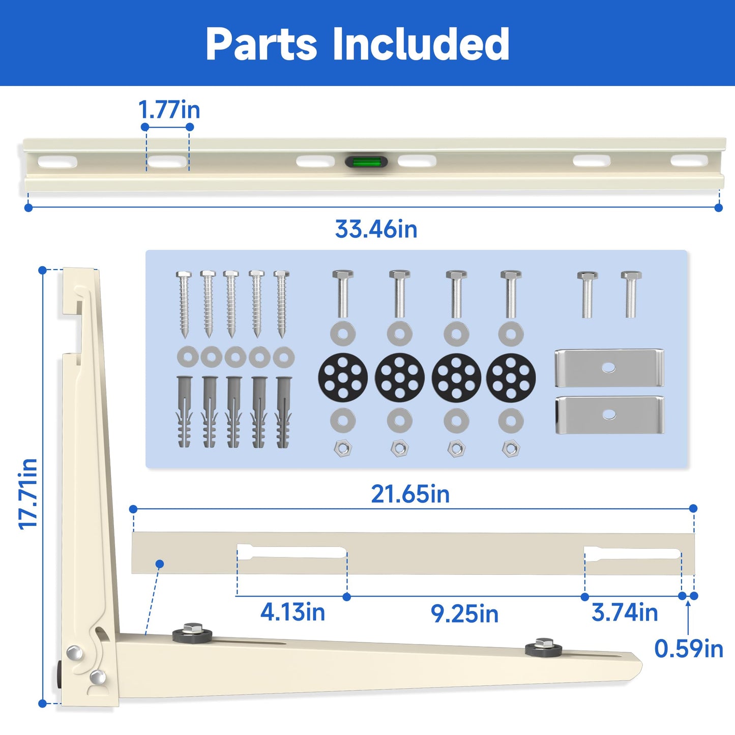 Mini Split Wall Mounting Bracket: Condenser Wall Mount Rack for 7000 9000 12000 18000 24000 30000 36000 BTU Mini Split Air Conditioner Units, Outside Split System Mount Condenser Bracket, Max 550 LBS