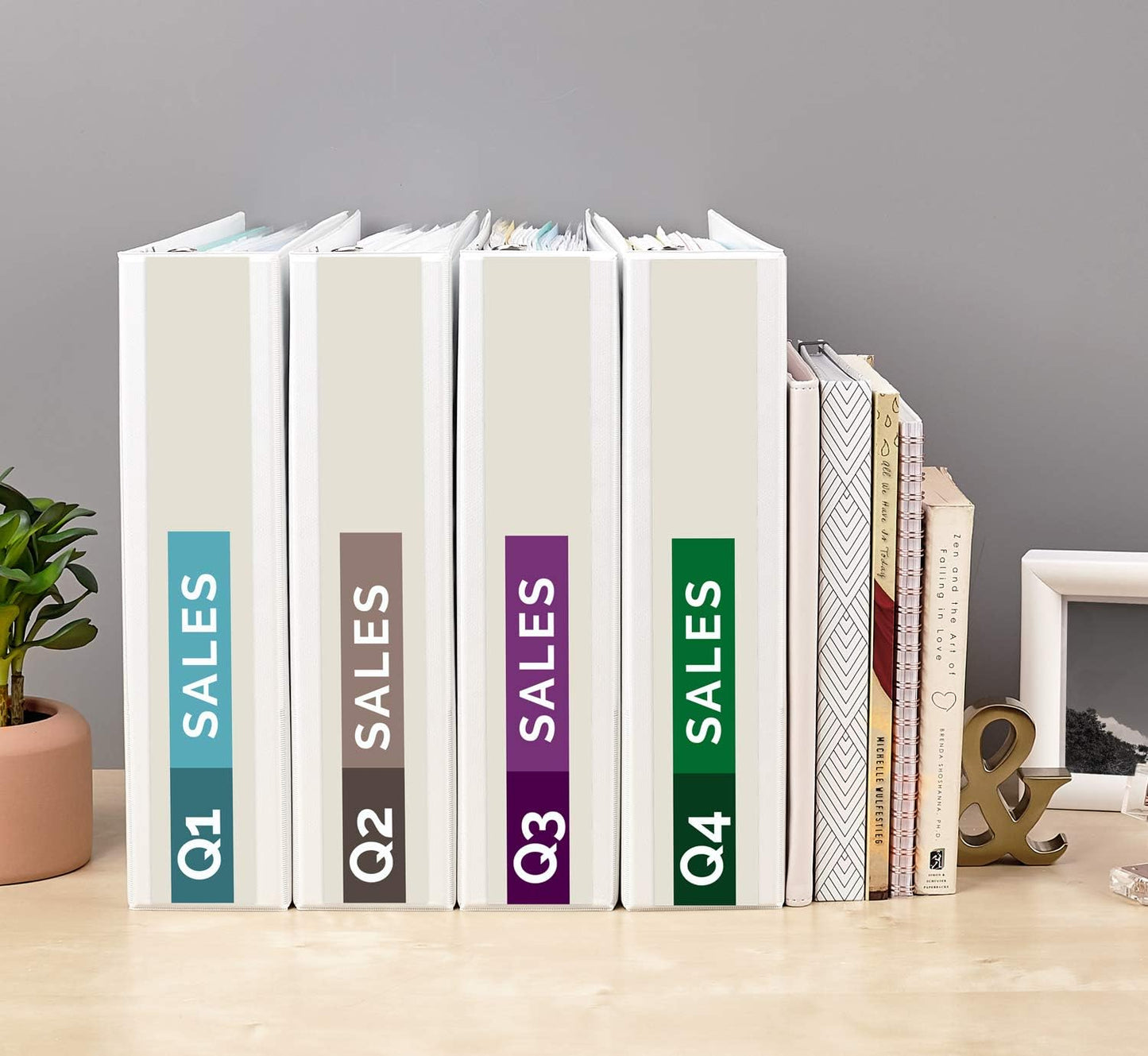 Avery Standard View 3 Ring Binders, 2" Round Rings, 375-Sheet Capacity, 2.8 Inch Wide Spine, White Binders, Ideal for Lightweight Organization and Occasional Referencing (4-Pack of 19202)