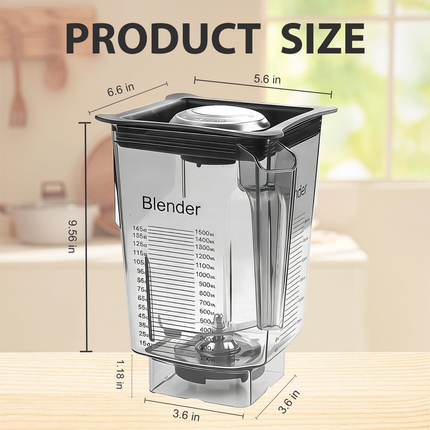 90 oz Replacement Jar for Blendtec Blender, Compatible with 570 575 625 650 725 759 800 825 885 Models, Fits Classic/Designer/Pro/Commercial Series, Includes Container, Blade & Lid