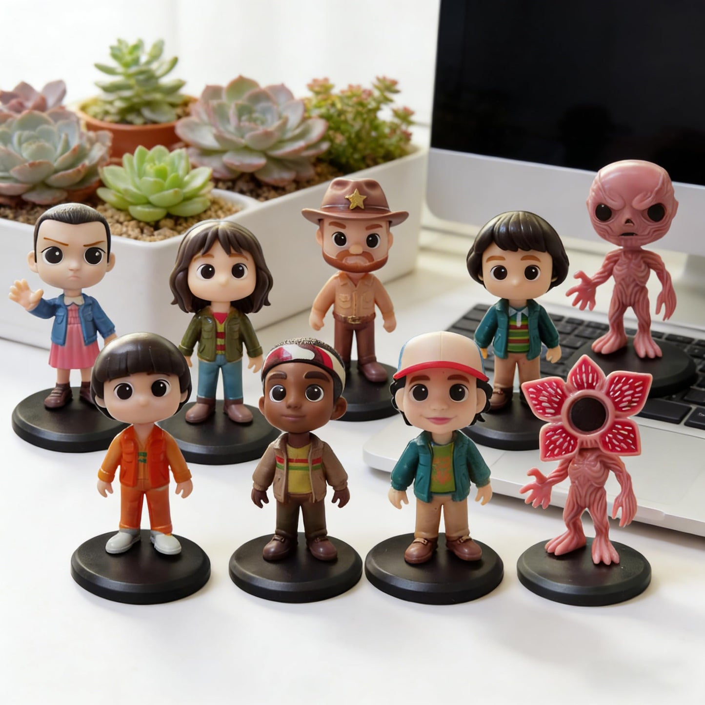Fomuson 10Pcs Stranger Figure,Character Model Collectable Figure Creative Gift for Fans