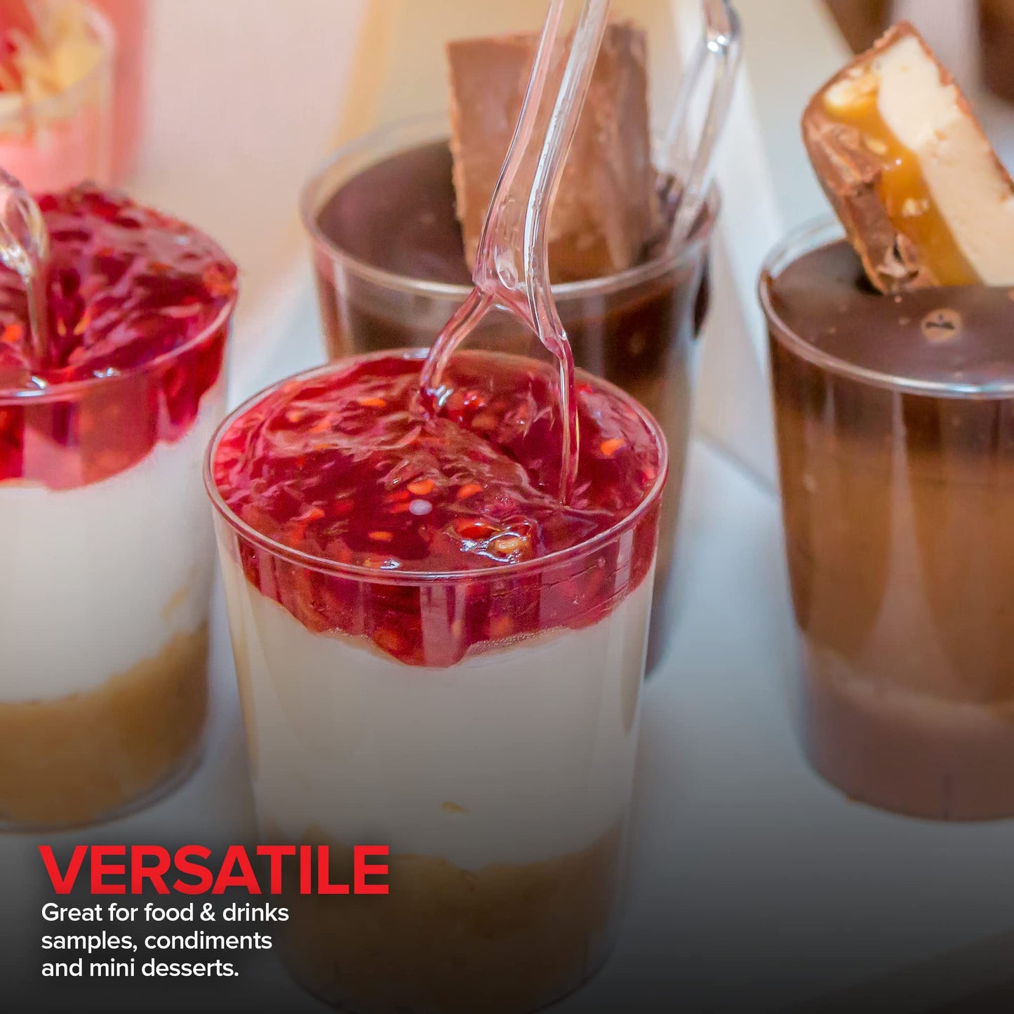 1000 Plastic Shot Glasses - 1.5 Oz Disposable Cups - 1.5 Ounce Shot Glasses - Ideal for Whiskey, Wine Tasting, Food Sampling and Sauce Dipping at Catered Events, Parties and Weddings (Clear)