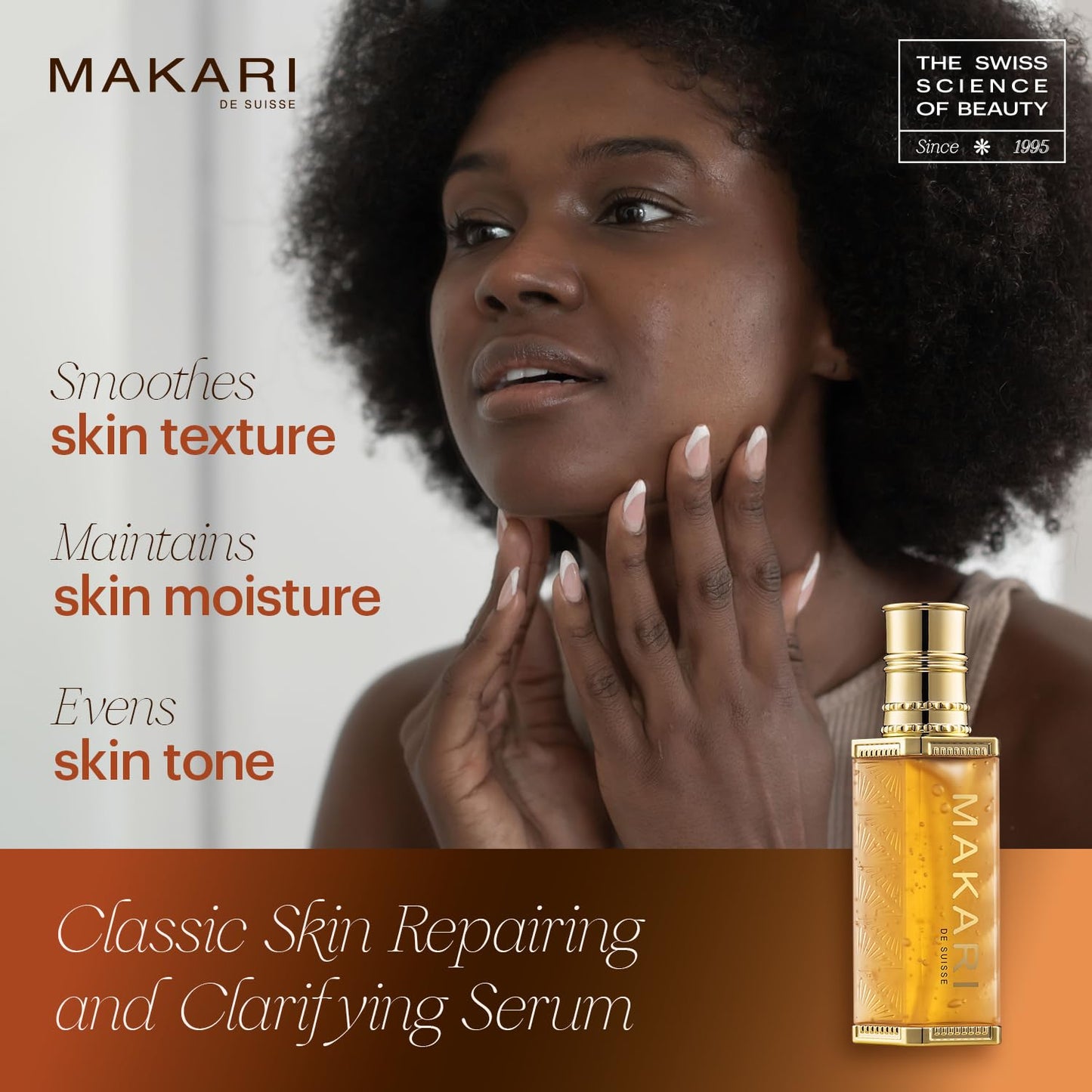Makari Classic Skin Repairing and Clarifying Serum (1.35 fl oz) | Dark Spot Treatment Serum | Reuvenates Tone and Texture | Softens, Smoothens, and Brightens Skin | Recommended for All Skin Types