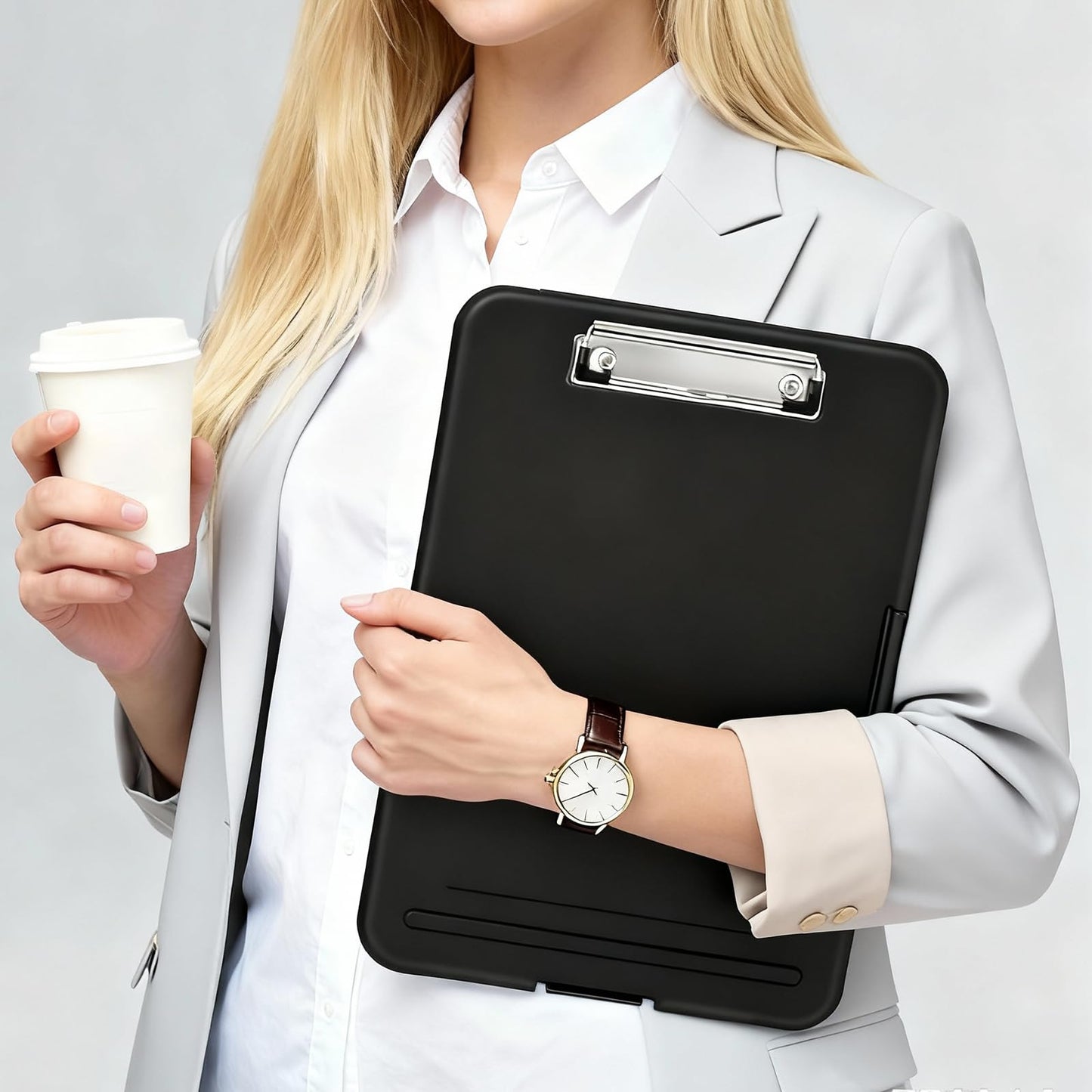 8 Pack Clipboard with Storage, High Capacity Storage Clipboard 8.5 x 11 with Pen Holder, Letter / A4 Size, Inner Plastic Folder Attached for Teacher Office Home, Size 13.4 x 9.4 x 0.9 in