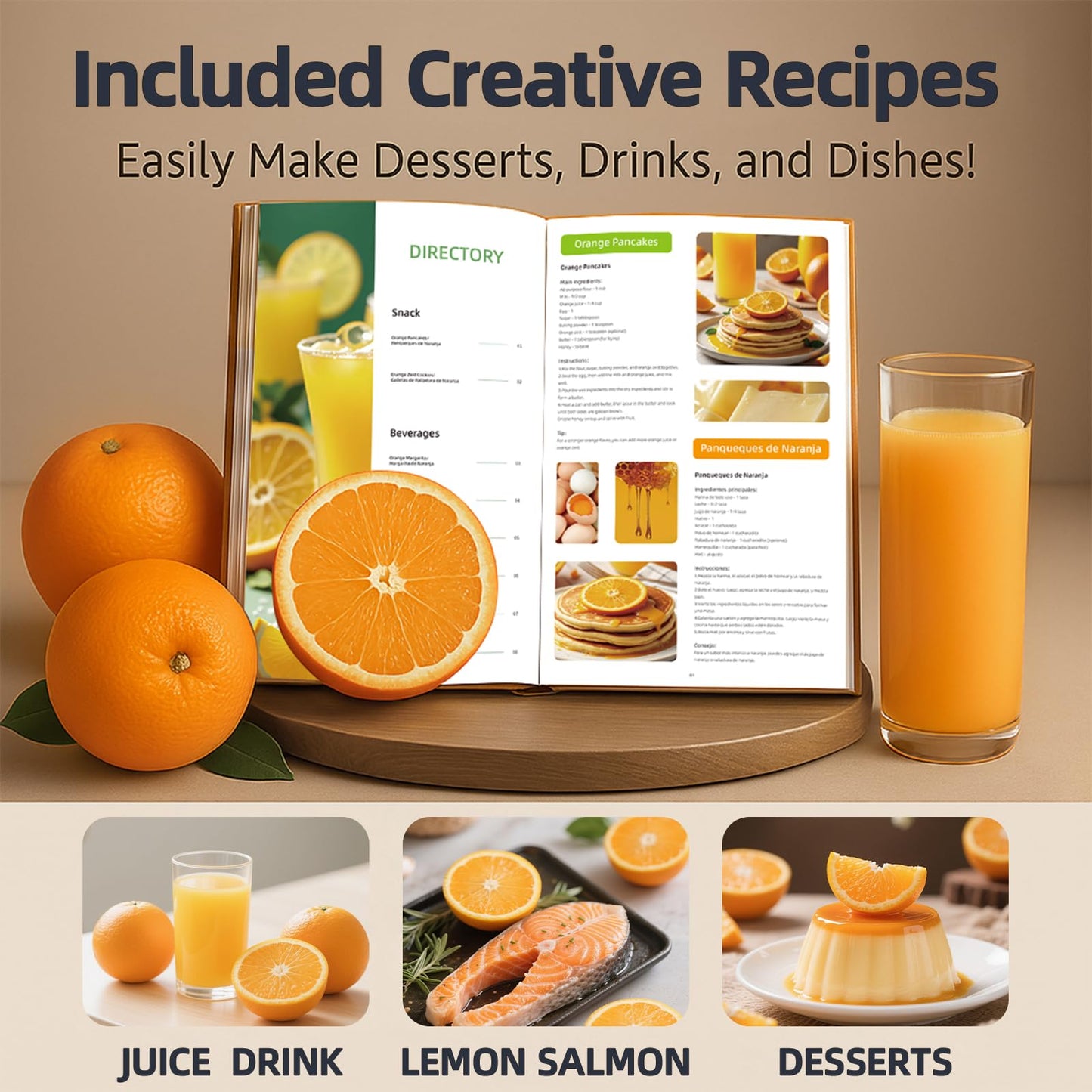 Keerain Electric Orange Juicer, Hand-Free Citrus Juicer Machine with Cleaning Brush, High-Performance Automatic Juice Squeezer for Lemon, Lime, Grapefruit, Pomegranate, Easy to Clean & Use