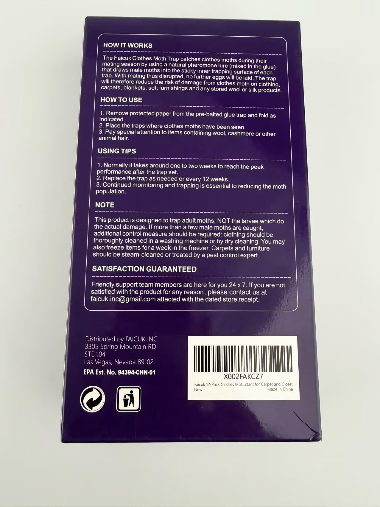12-Pack Clothes Moth Traps with Pheromone Attractant for Closet and Carpet