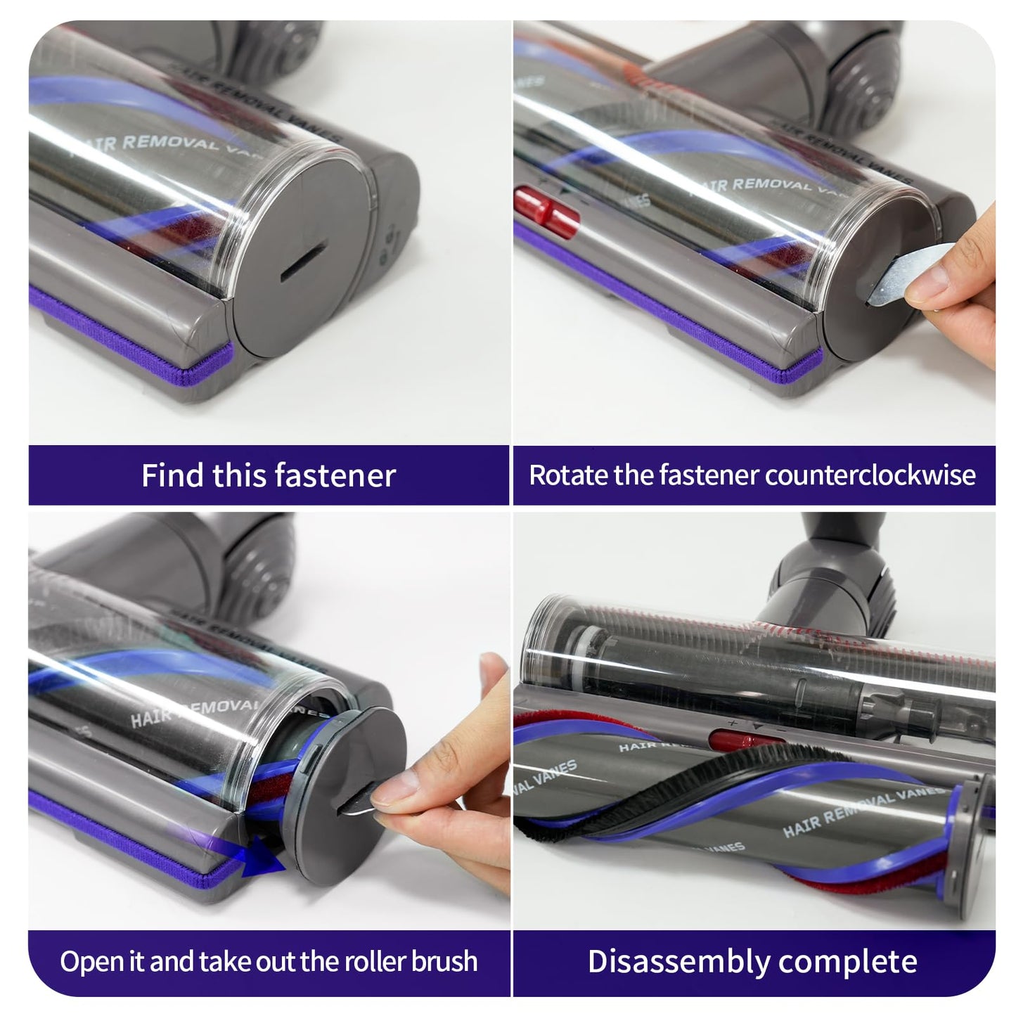 OTTWL Upgrade High Torque Replacement Head Compatible with Dyson V8 V10 V11 V15 Models Cordless Vacuum Cleaners, Vacuum Head with Anti-Tangle and Adjustable Suction, Part No.970100-05(9.84IN)