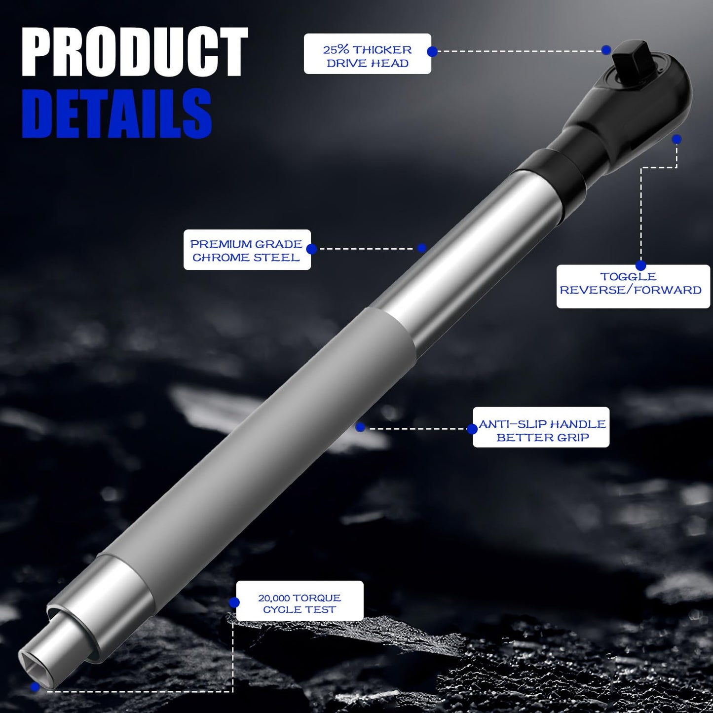 1/2" Offset Extension Wrench Impact for Electric Drill with 3/8" & 1/4" Adapters set, Impact Ratchet Extender for Tight Spaces