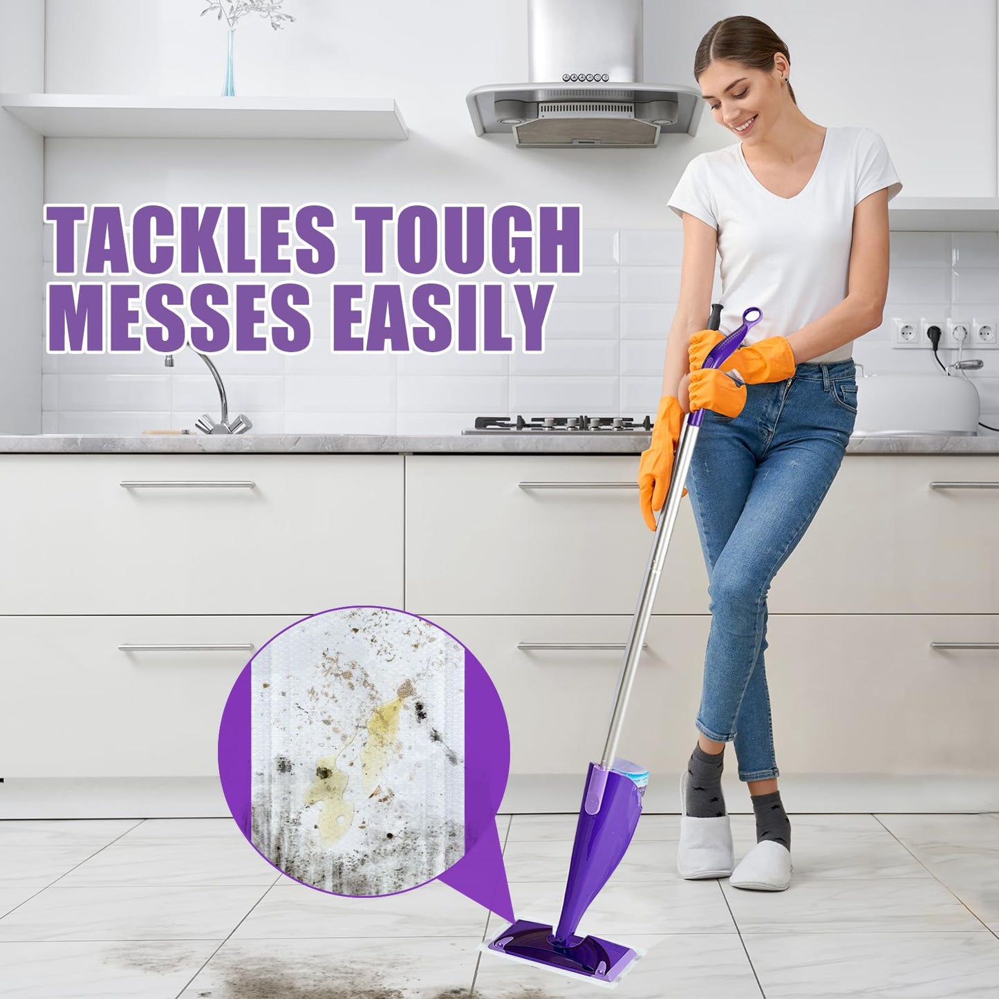 50 Count for Swiffer Wet Jet Pads, Disposable Wet Jet Pads, for Swiffer Wet Pads Refill for Spray Mop, All-Floor Cleaning Pads Safe for Hardwood & Multi-Surface