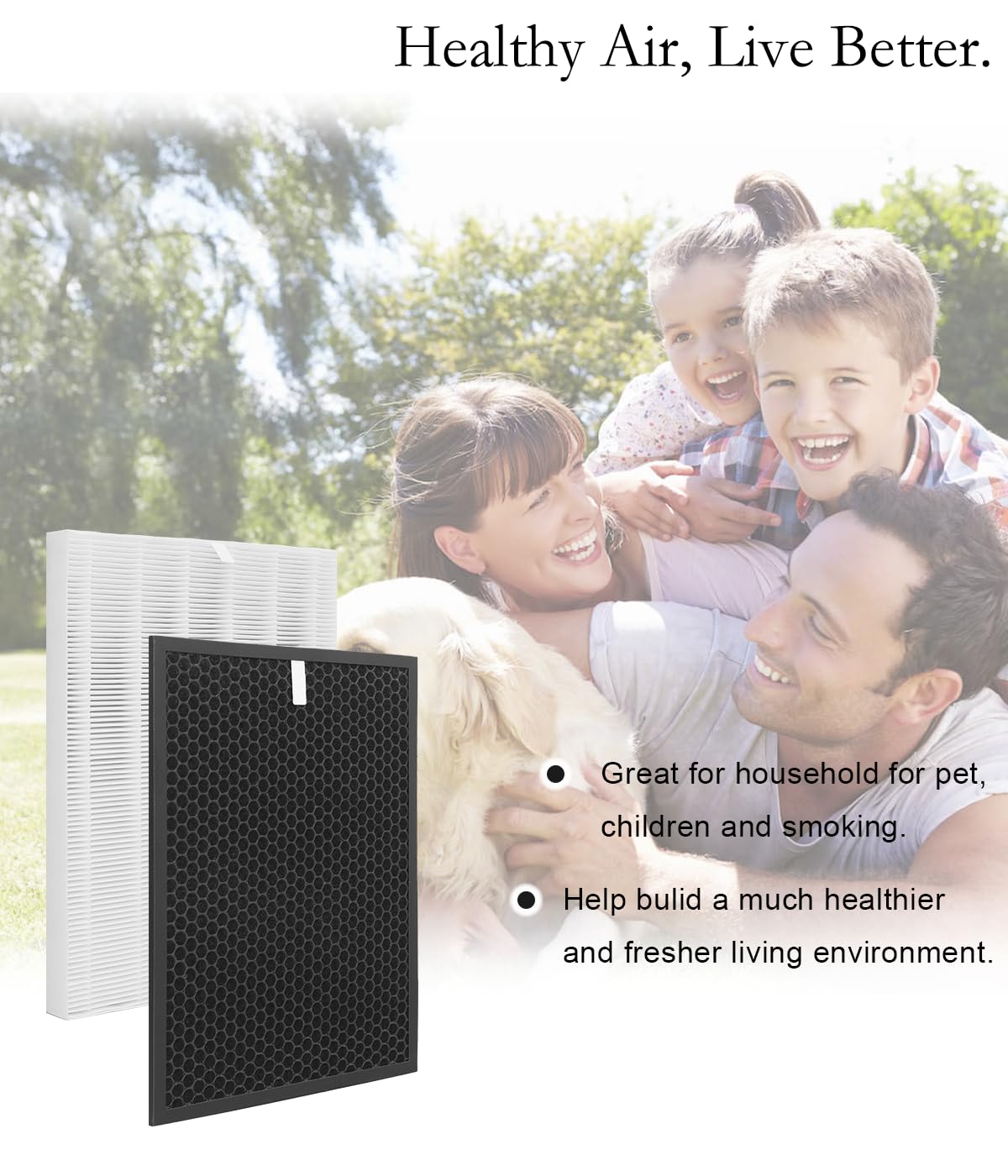 HR900 Replacement Filter T Set Compatible with Winix HR900 Ultimate Pet Air Purifier,H13 True HEPA + Activated Carbon Filter,Part Number 1712-0093-00 & 1712-0094-00/Filter U