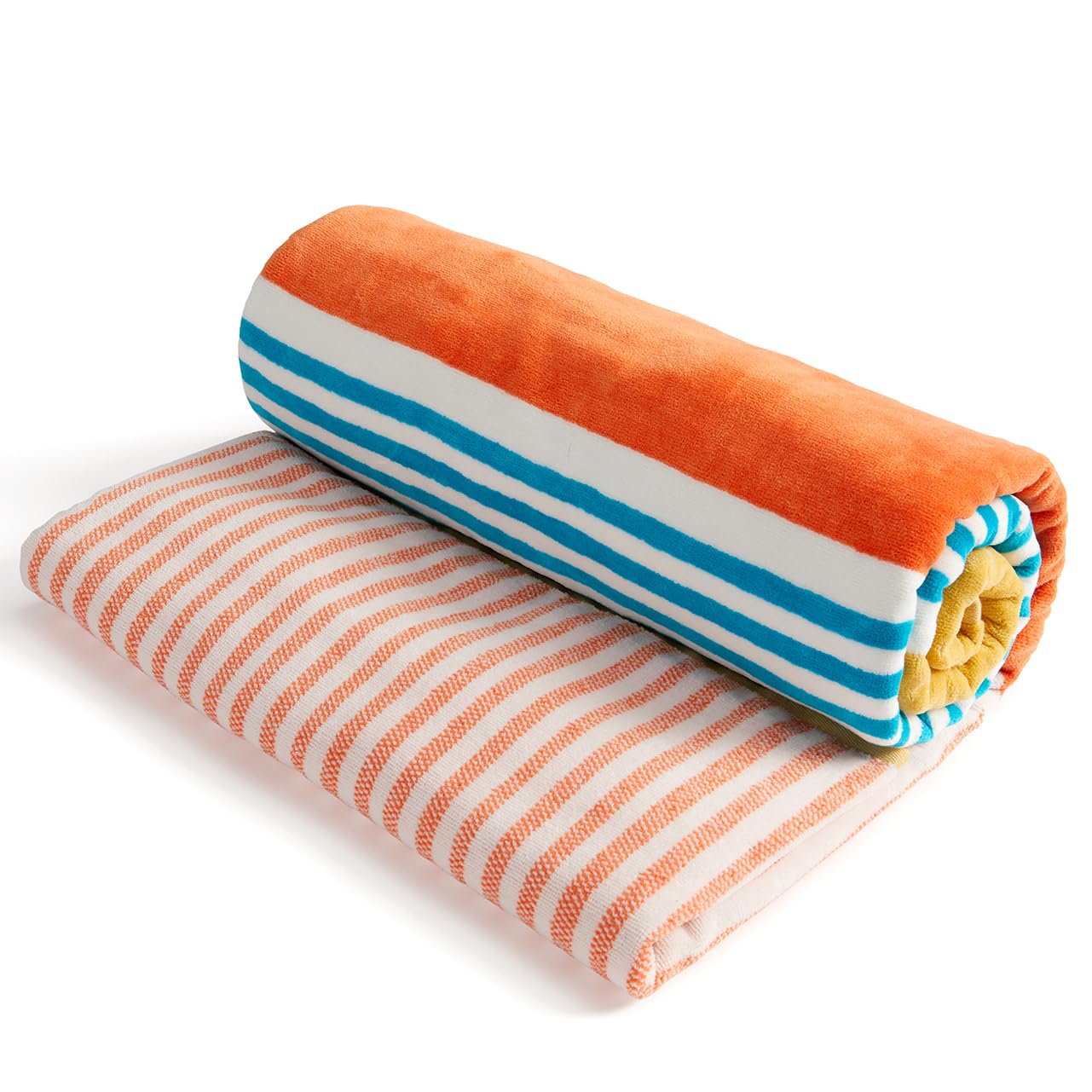 Loon & Lake Luxury Beach Towels Set of 2 - Beach Sunset | 2 Pack 30" x 60" | Crafted from 100% Combed Cotton | Ultra Plush & Super Soft | Rays Collection