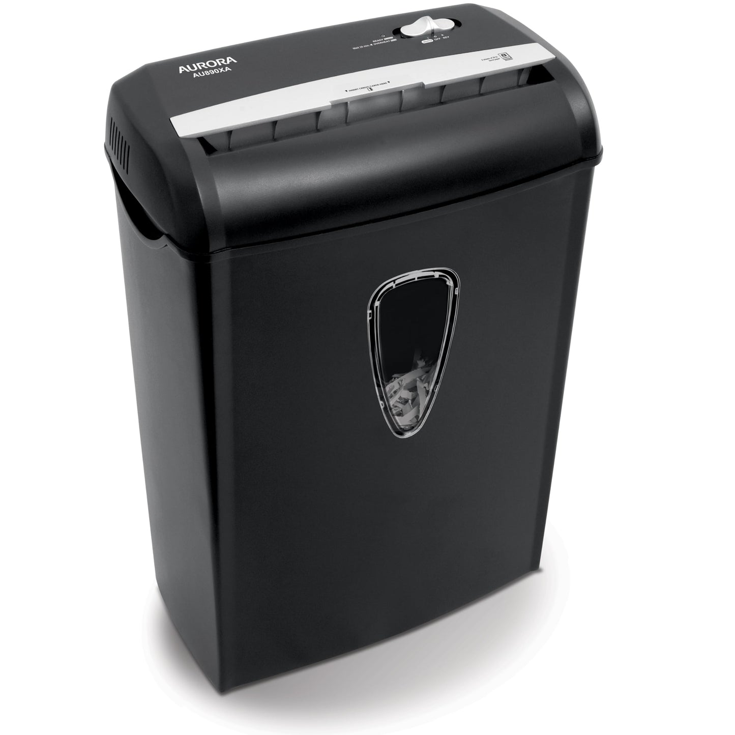 Aurora AU890XA 8-Sheet Crosscut Paper and Credit Card Shredder with Wastebasket