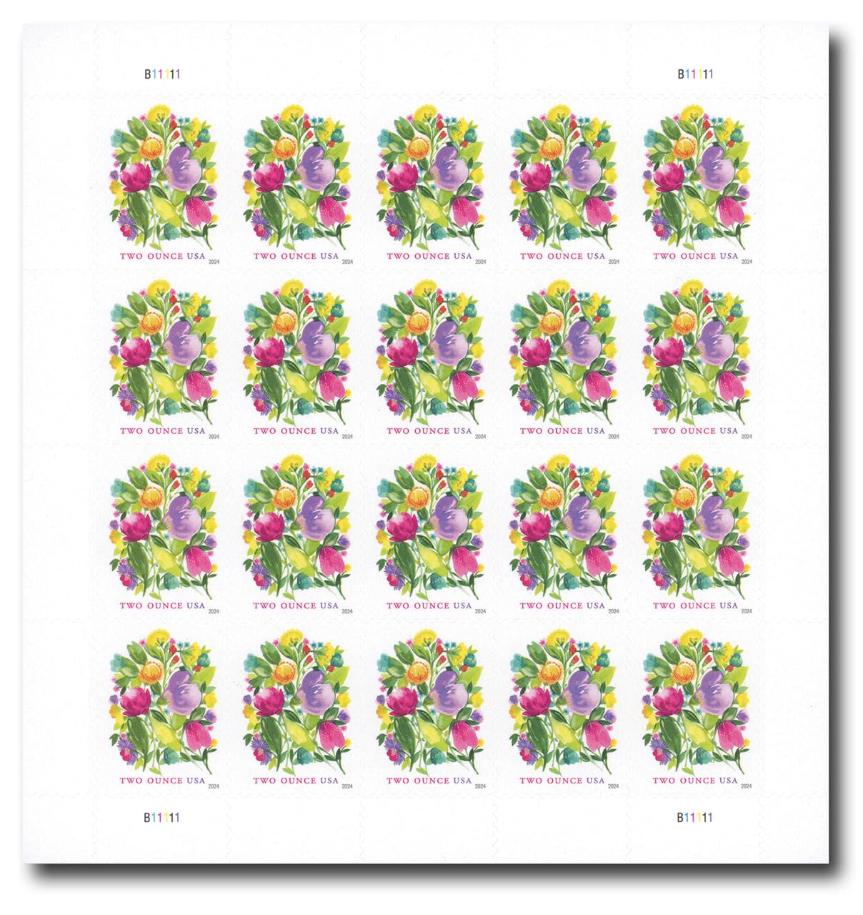 United States Postal Service Wedding Blooms Two Ounce (2 oz.) (Sheet of 20) Postage Stamps Scott #5850