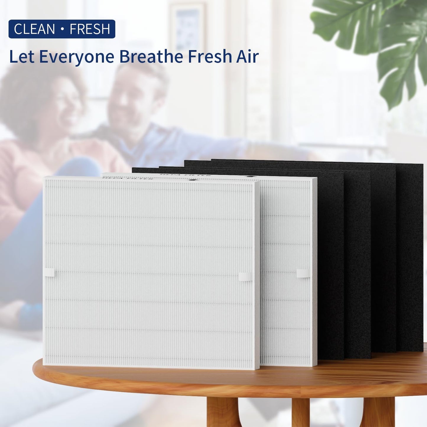 AP-1512HH Filter Set Replacement for Coway Airmega AP-1512HH and 200M Air Purifiers, 2 True HEPAs and 4 Carbon Pre-Filters
