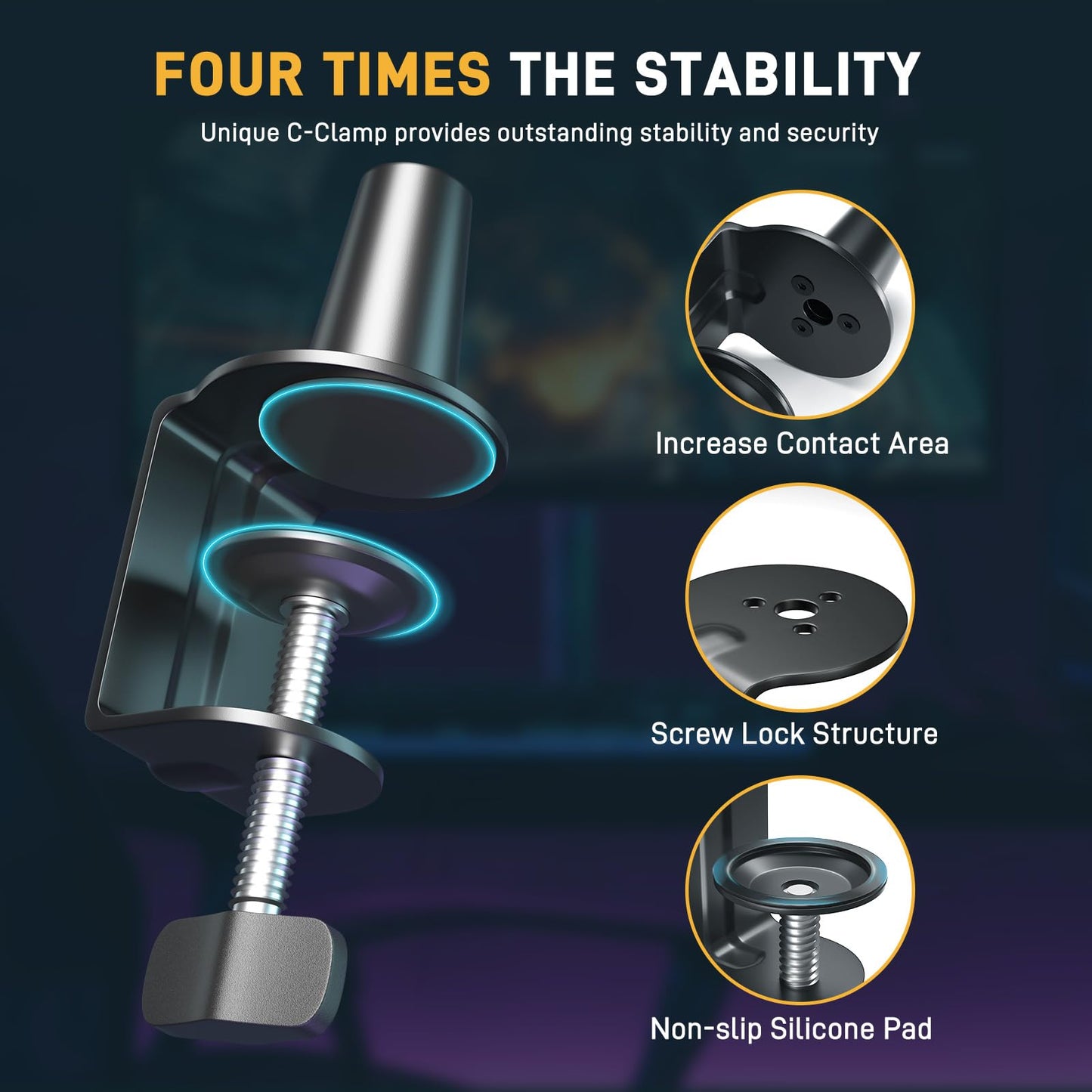 MAONO Microphone Boom Arm, Low Profile Mic Arm with Cable Management Channels, Desk Mount Clamp, Fully Adjustable, Heavy Duty Mic Stand for Podcast Studio Streaming (BA92 Black)