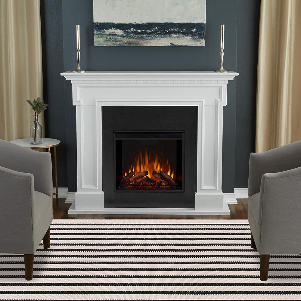 LEEVAN Outdoor Rug 4x6 ft Black and White Striped Patio Rugs, Washable Woven Cotton Boho Living Room Rug Farmhouse Collection Large Floor Carpet for Courtyard/Bedroom