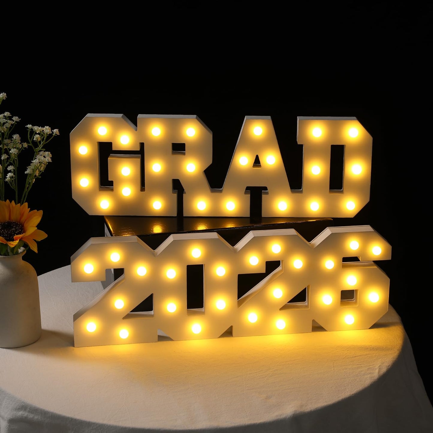 2026 Graduation Decorations- Light Up Letters "GRAD 2026" Class of 2026 Graduation Party Decorations Sign-Ornaments for Class of 2026 Preschool High School College Table Centerpieces Decor Party Supplies