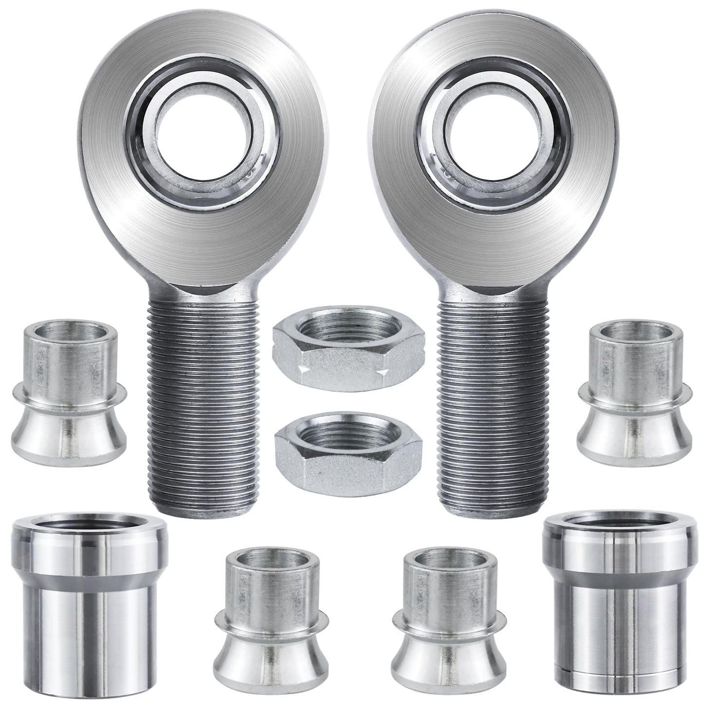 1.25” Heim Joints Rod End Kit,1 1/4” Chromoly Heim Joints Panhard Rod End Kit for Steering,Suspension, Traction Bars, Right&Left Hand Thread with Spacer,Tube Adapters & Jam Nuts - 1Set