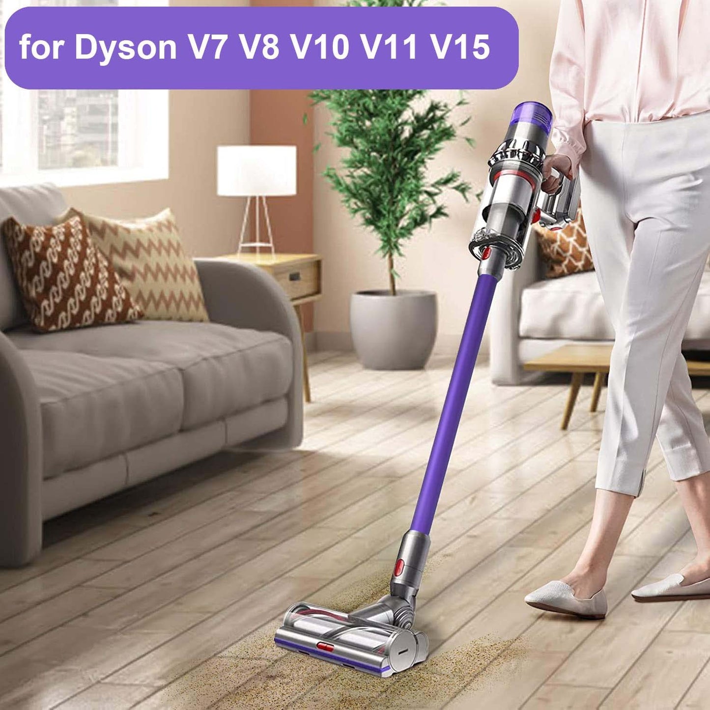 GYLBF Quick Release Wand Compatible for Dyson V15 V11 V10 V8 V7 Stick Vacuum Cleaners, Vacuums Attachment Extension Tube, 28.3 IN (Purple)