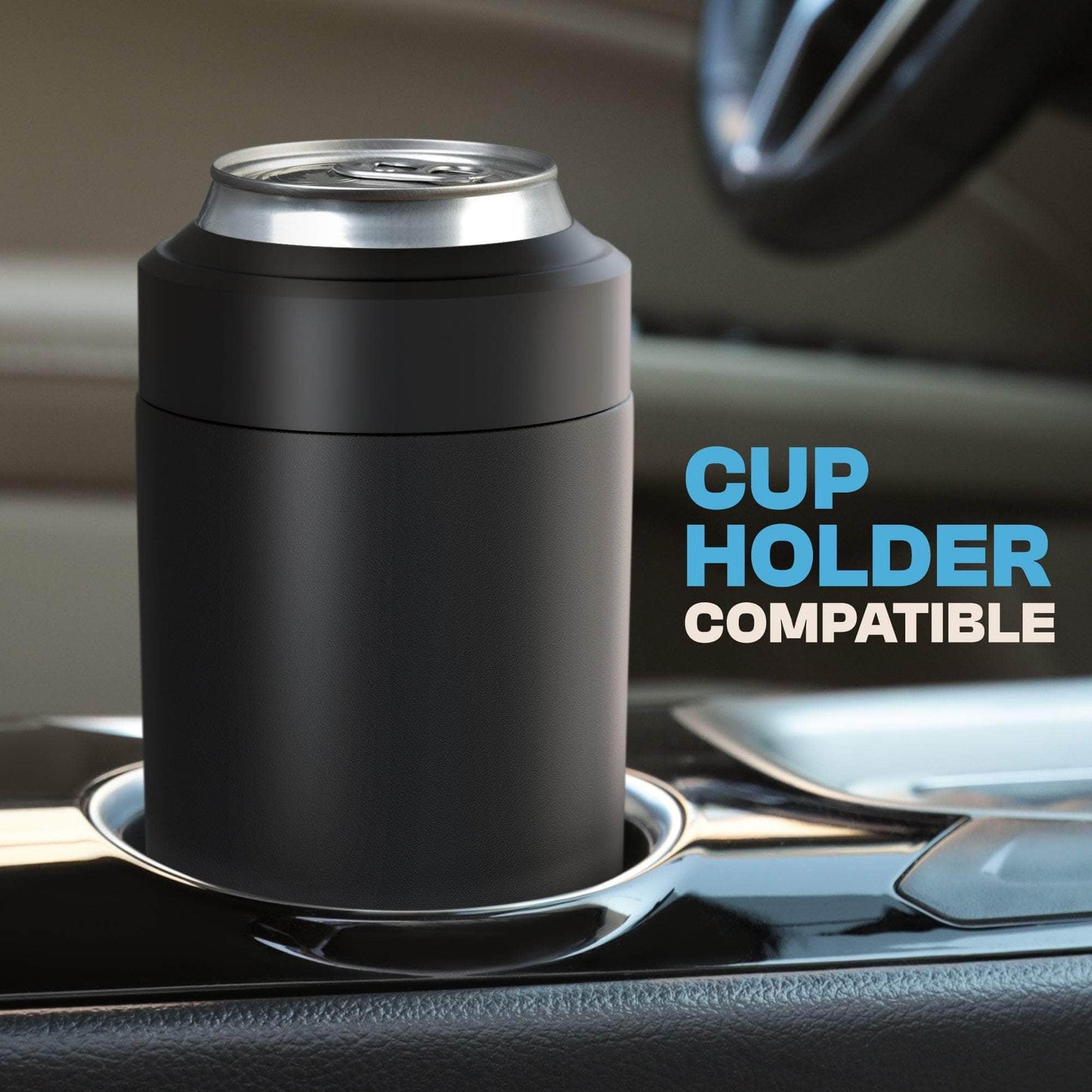 Frost Buddy MLB Universal Buddy - Fits All - Stainless Steel Can Cooler for 12 oz & 16 oz Regular or Slim Cans & Bottles - Stainless Steel, Atlanta Baseball