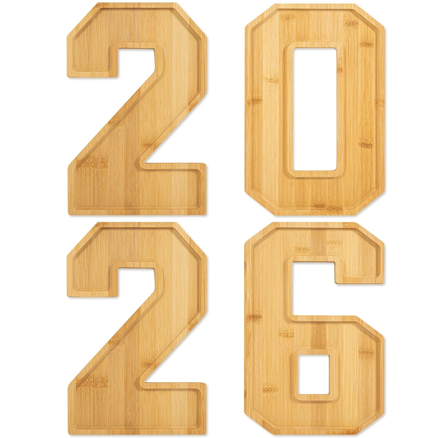 2026 Graduation Party Decorations Numbers Charcuterie Board Box - Bamboo Tray for Graduation Centerpieces - Class of 2026 Table Decoration for College High School