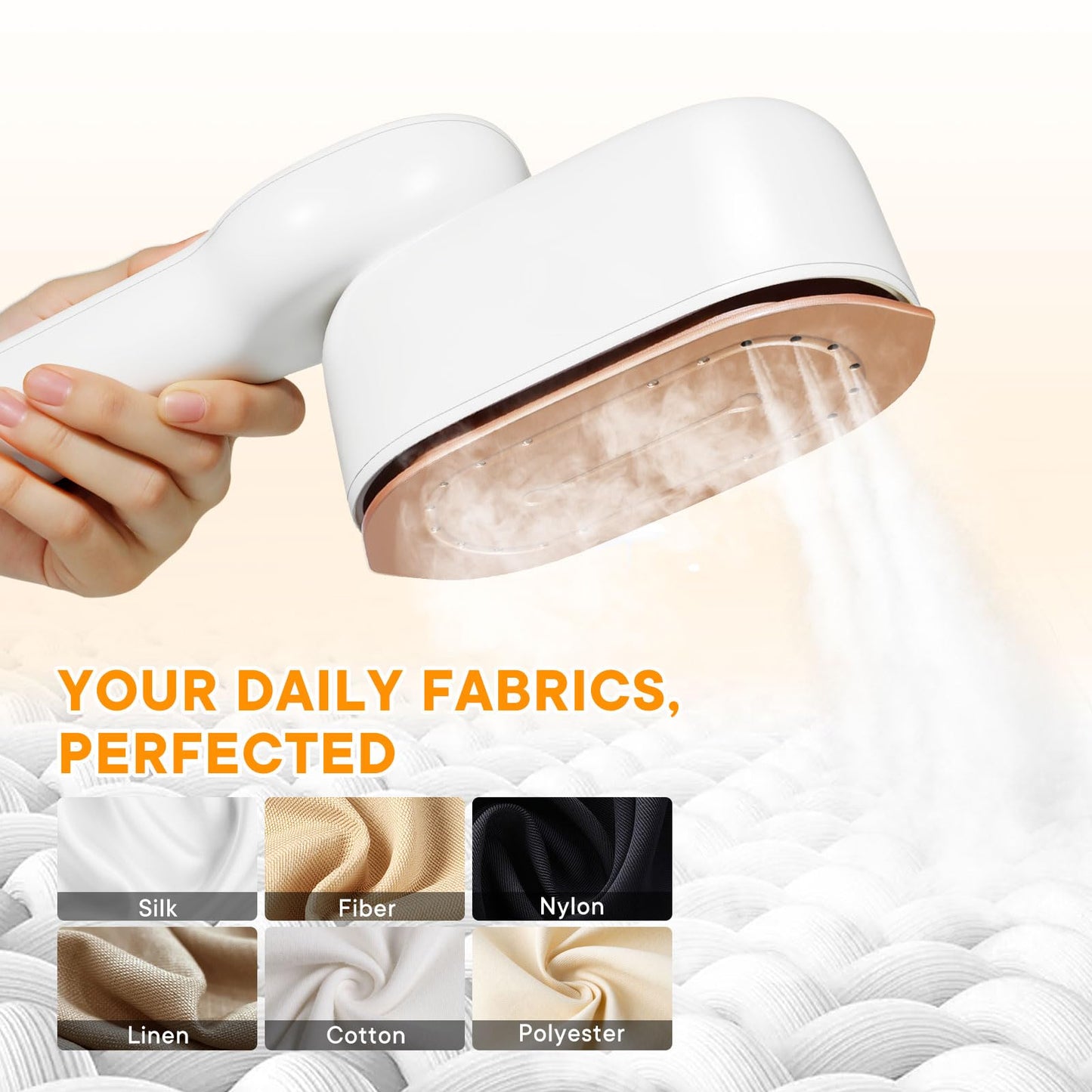 Smart Travel Steamer for Clothes, 1200W Handheld mini travel Steam All-in-One Portable Steamer Iron with LCD Display, 3 Steam Modes & 5s Fast Heat-up, Garment Steamer for Travel, Home, and Office