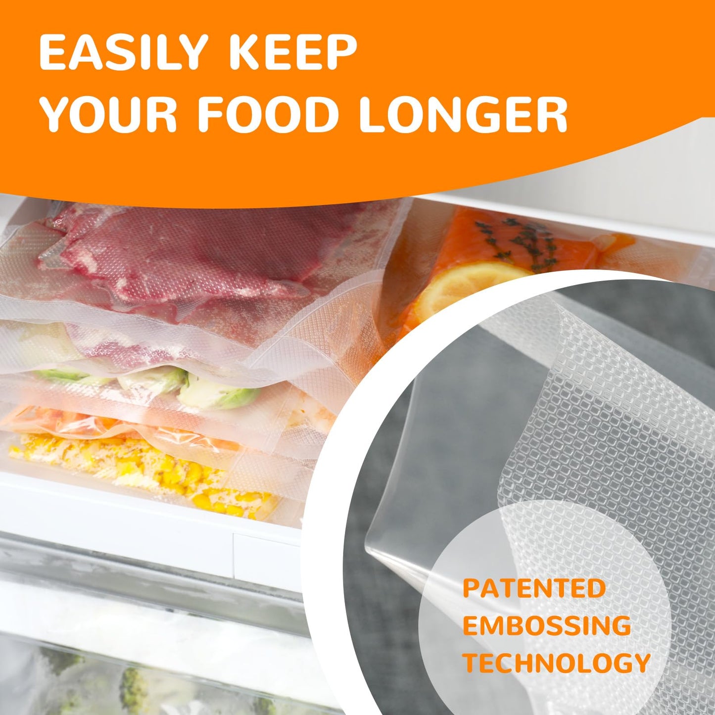 Multi-Size Sealing Solution Vacuum Sealer Bags & Rolls – 100x 6''x10'', 100x 8''x12'', 3 Rolls 11''x20', 3 Rolls 8''x20' – Premium Commercial-Grade for Food Storage, Meal Prep, & Sous Vide, Wevac