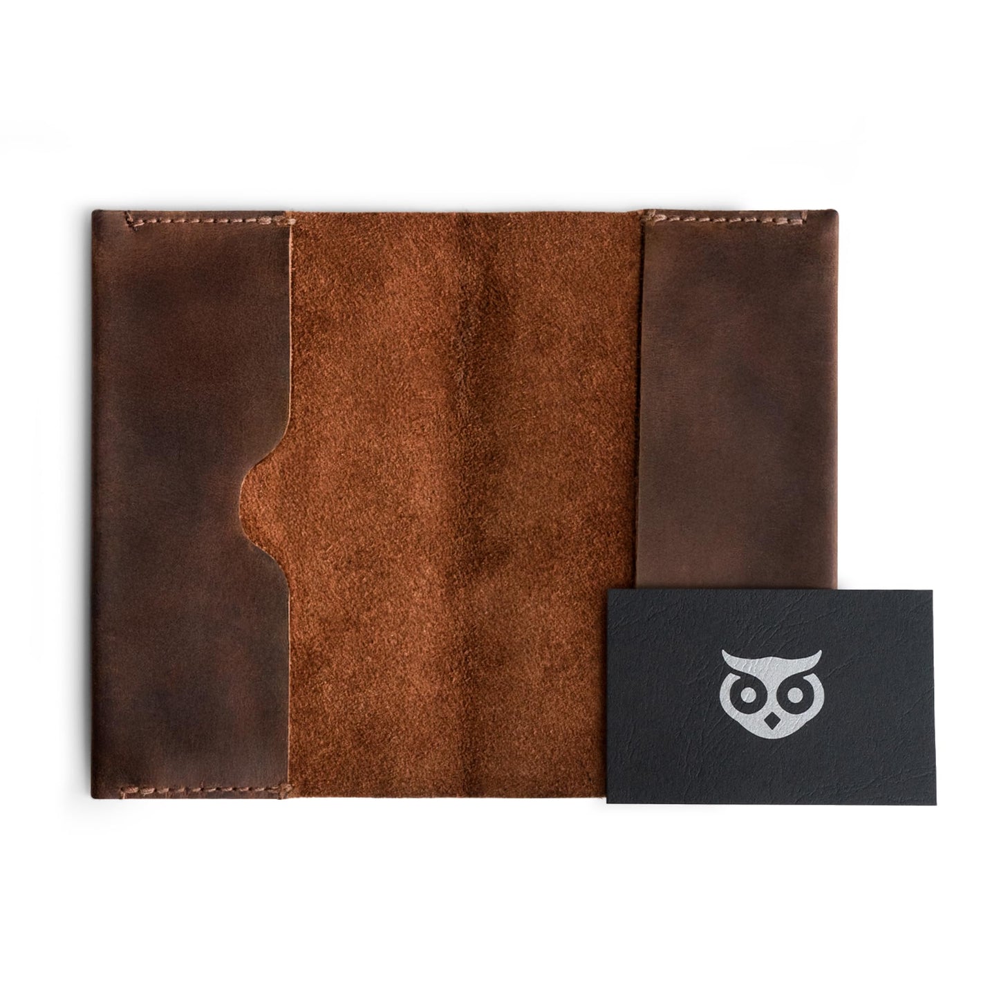 Hide & Drink, Pocket-Sized Memo Books Cover Compatible with Field Notes (3.5 x 5.5 in.) Journal Case with Card Slot, Refillable Travelers Notebook, Full Grain Leather, Handmade, Bourbon Brown