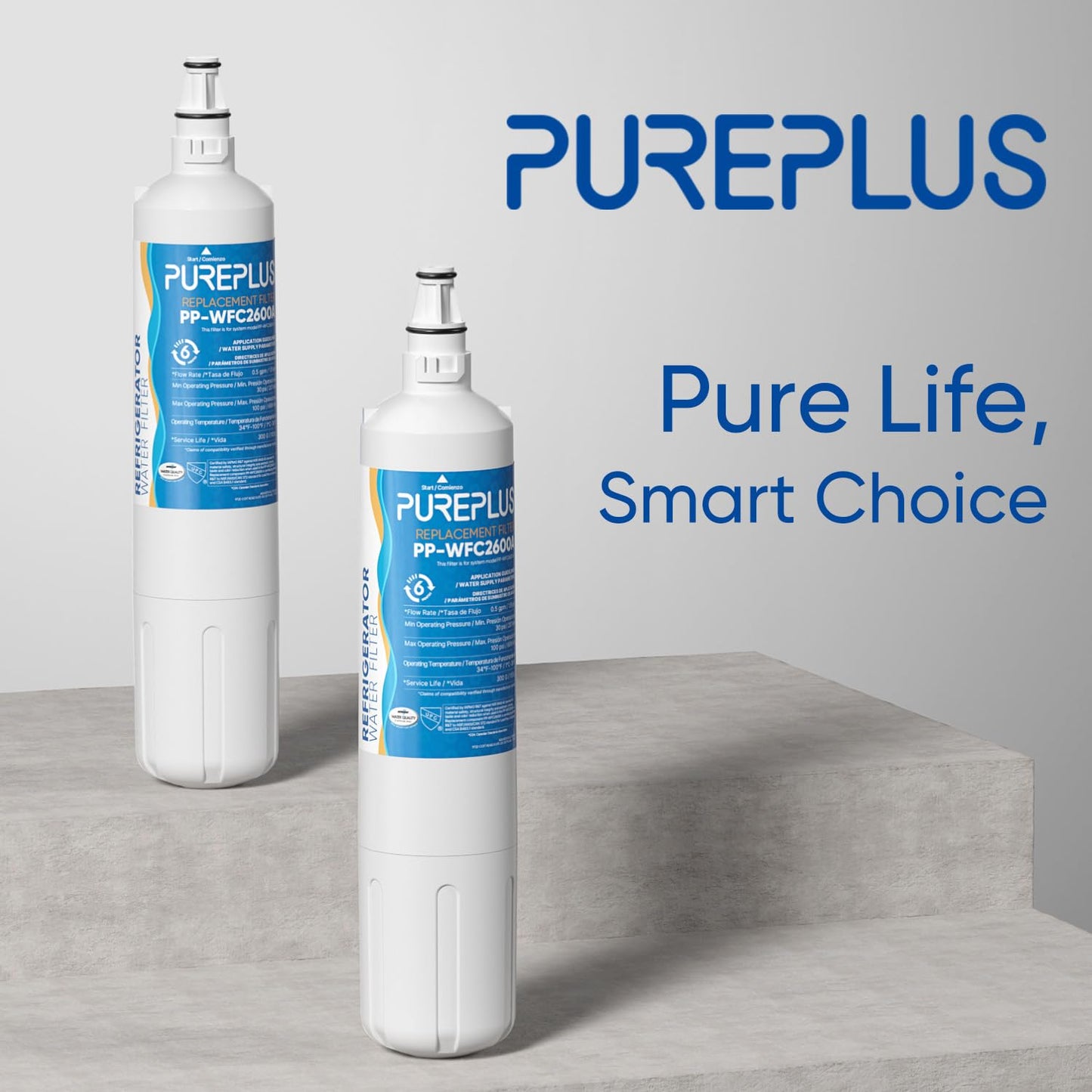 PUREPLUS 4204490 Replacement For Sub Zero, Sub-Zero 4204490, 4290510 Refrigerator Water Filter, 3 Pack