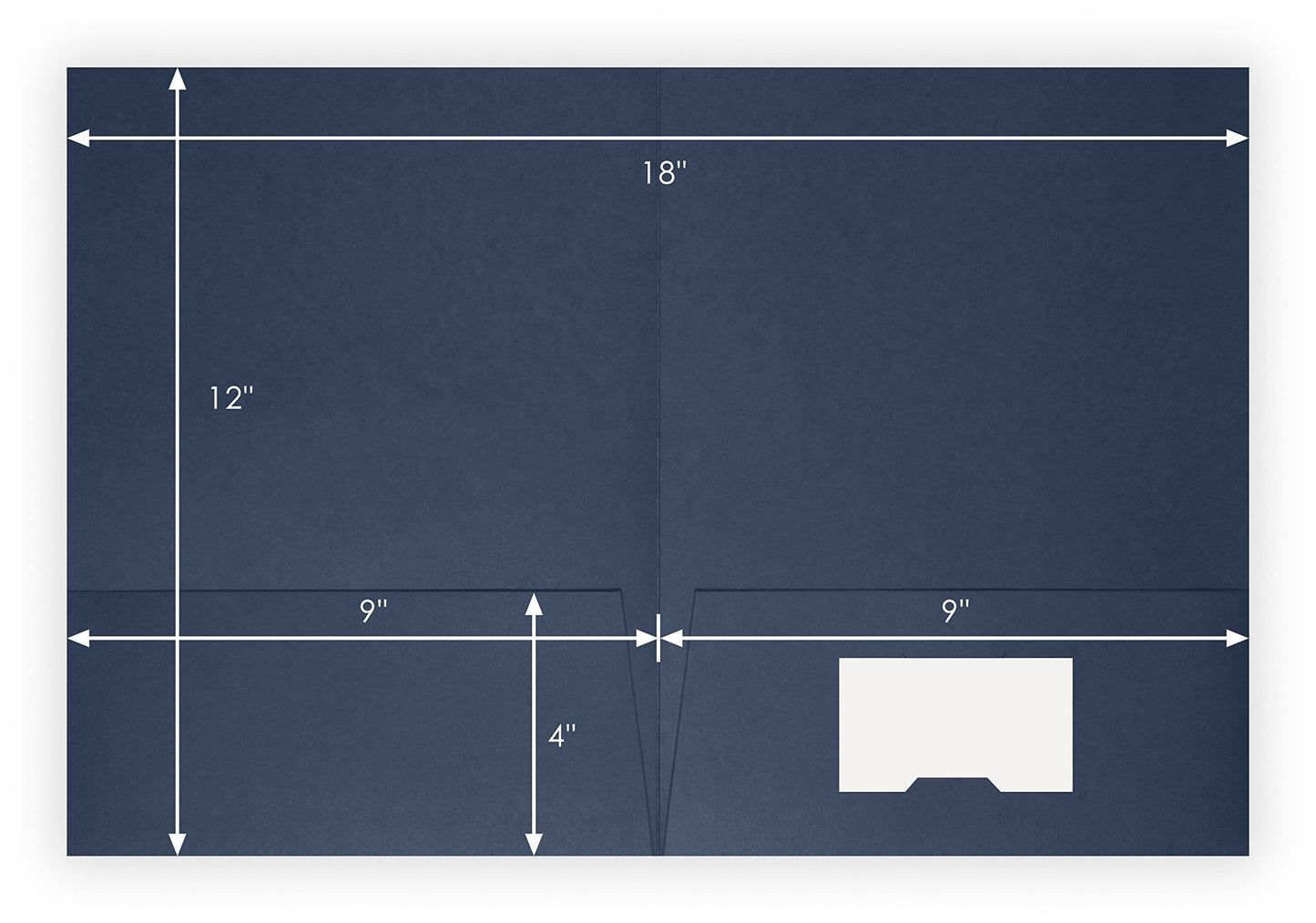 The Gallery Collection, 25 Count, Blue, Welcome Pocket Folders, Gold Foil Stamped, for HR Professionals (9 x 12)