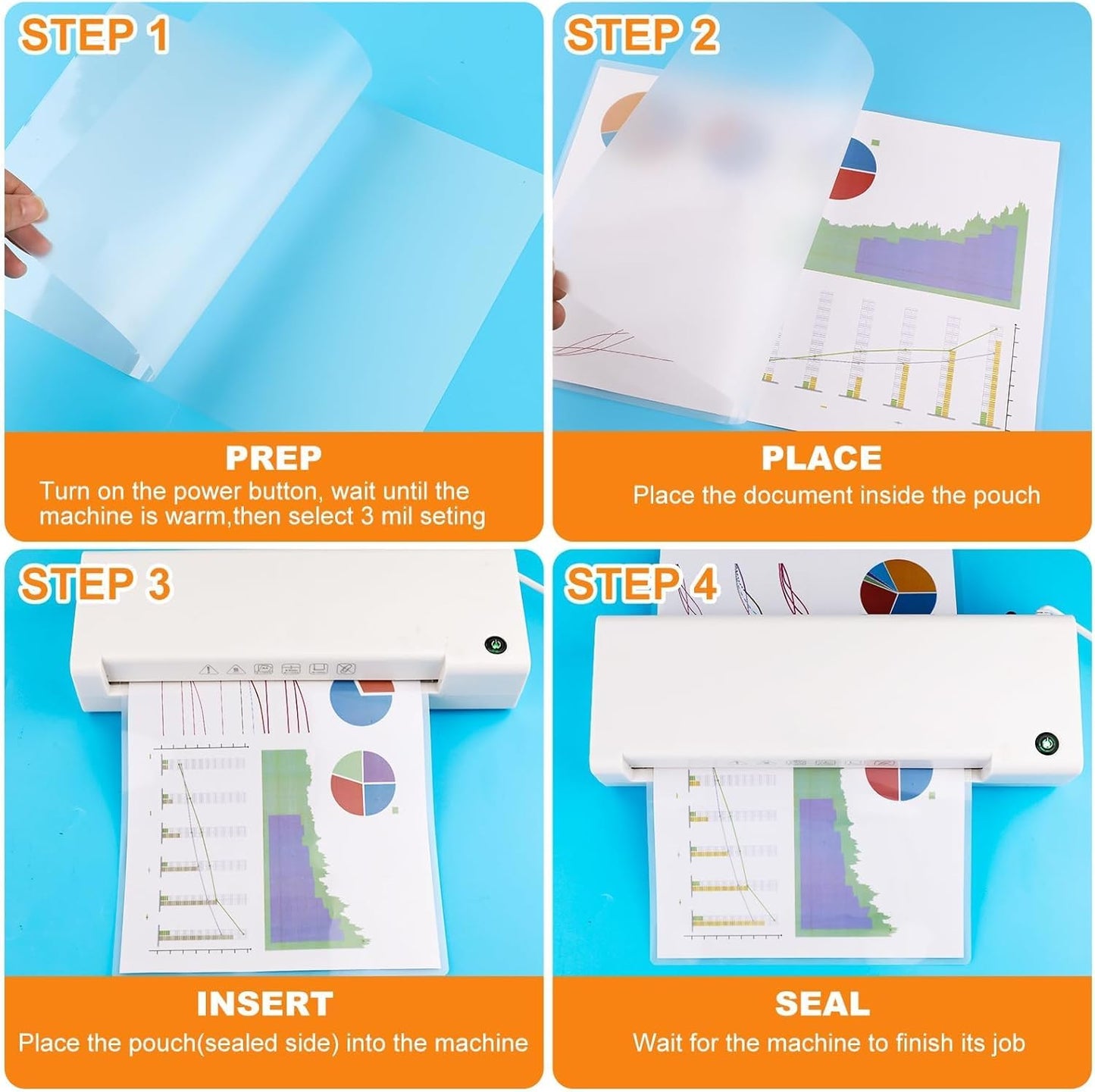 CAREGY 300 Pack Laminating Sheets, Hold 11 x 17 Inch Sheet, 3 Mil Clear Thermal Laminating Pouches 11.5 x 17.5 Inch Lamination Sheet Paper for Laminator, Round Corner